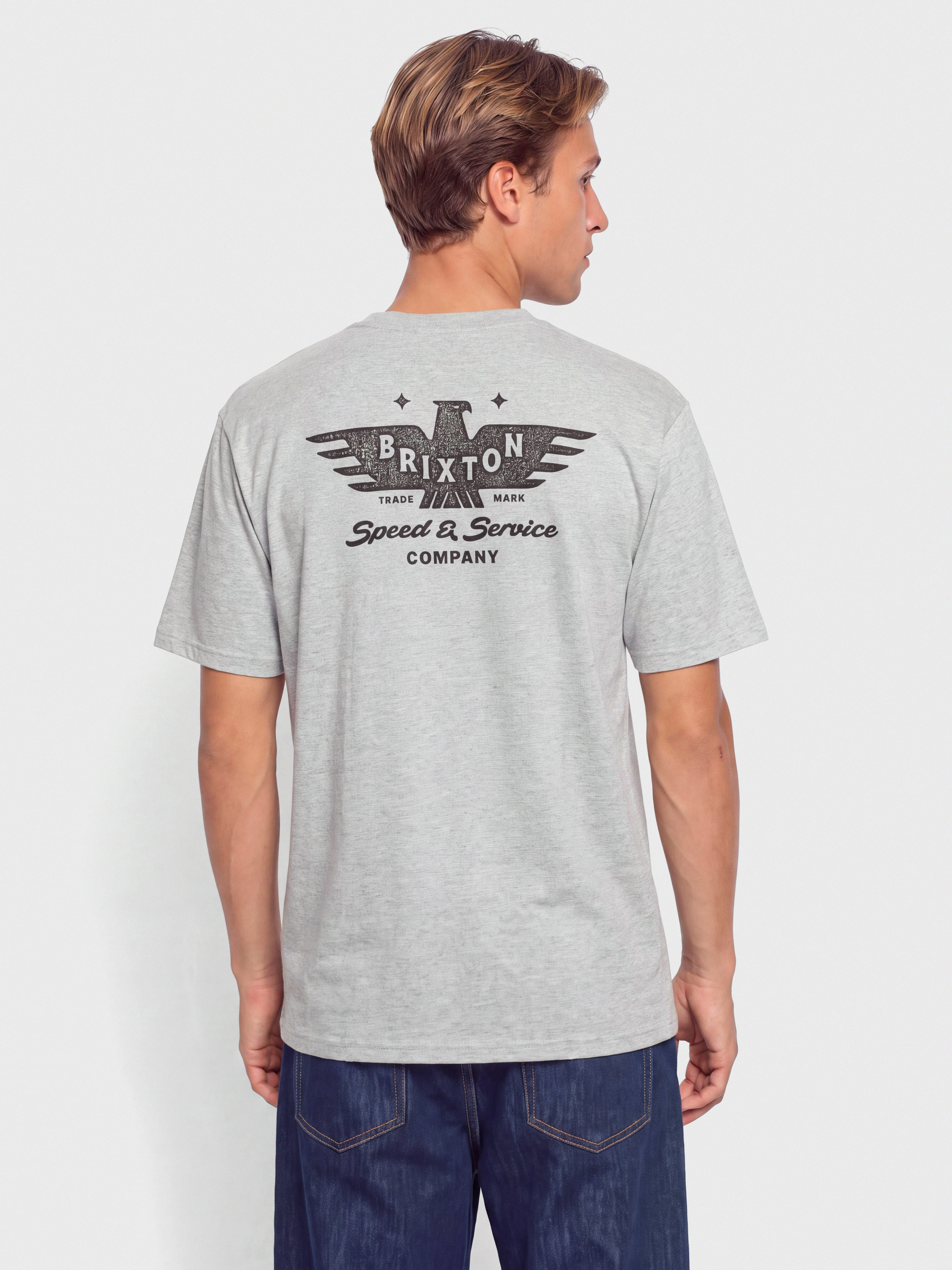 Tricou Brixton Ewing Stnd (heather grey)
