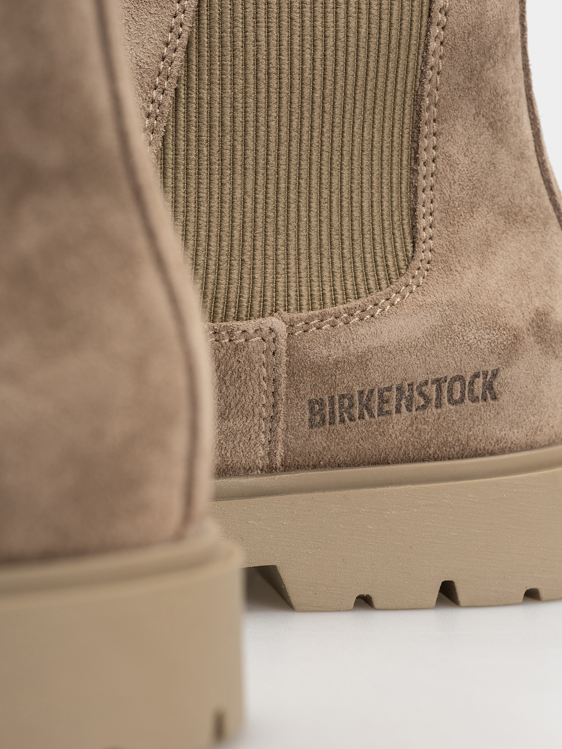 Pantofi Birkenstock Highwood Suede Leather Narrow (taupe)