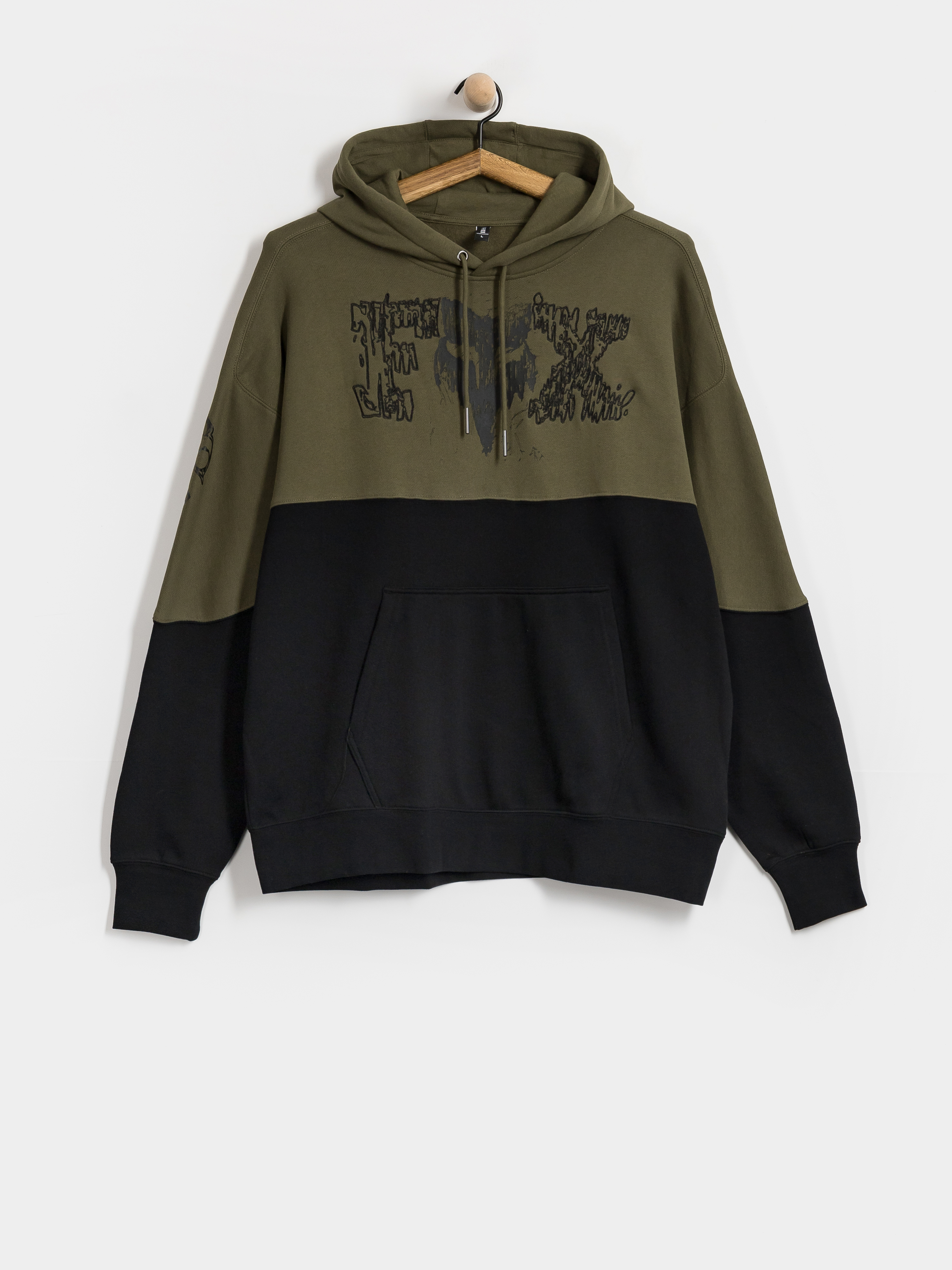 Hanorac cu glugă Fox Abyss HD (olive green)