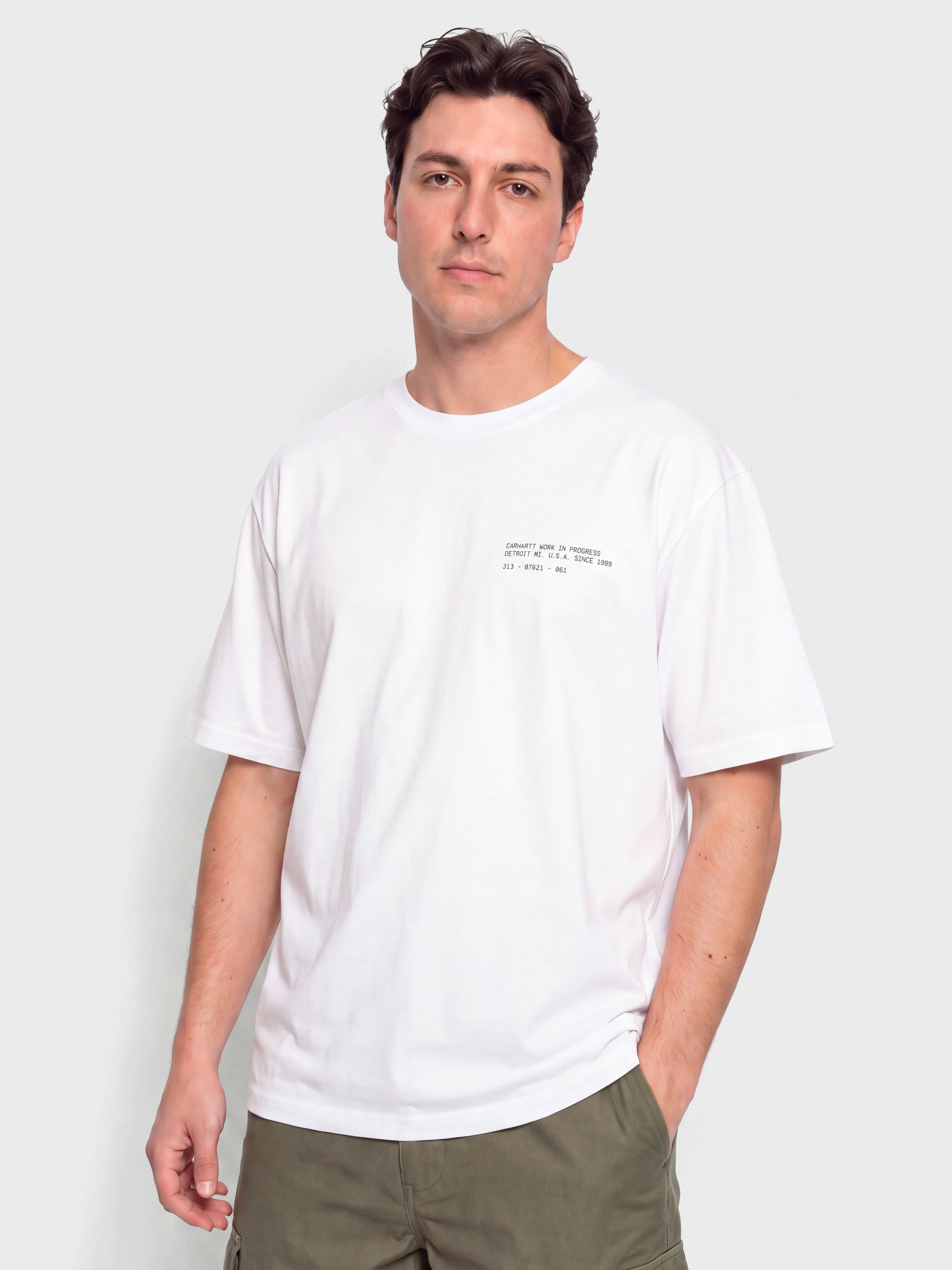 Tricou Carhartt WIP Feather Progress (white)