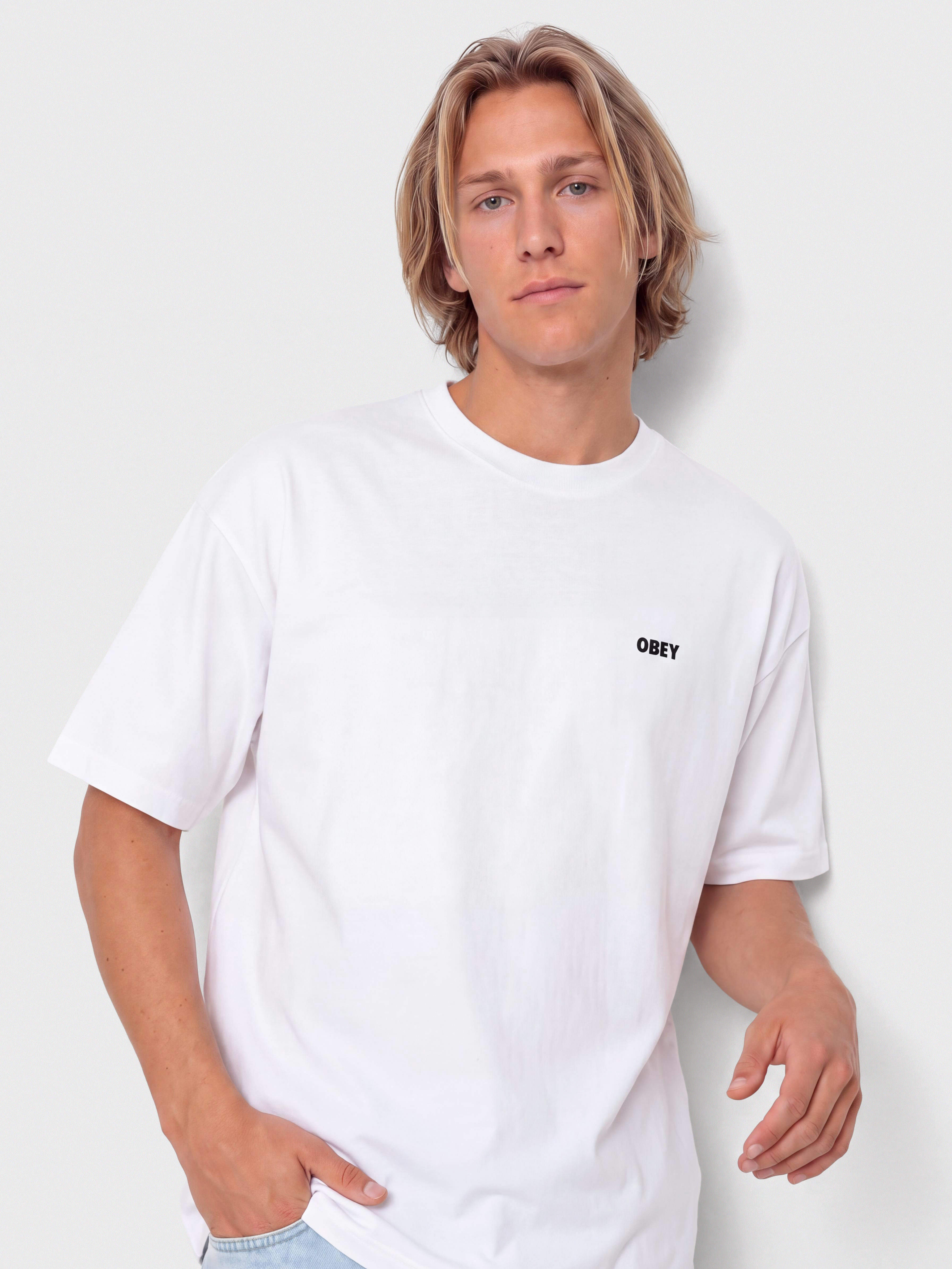 Tricou OBEY Established Works Bold (white)