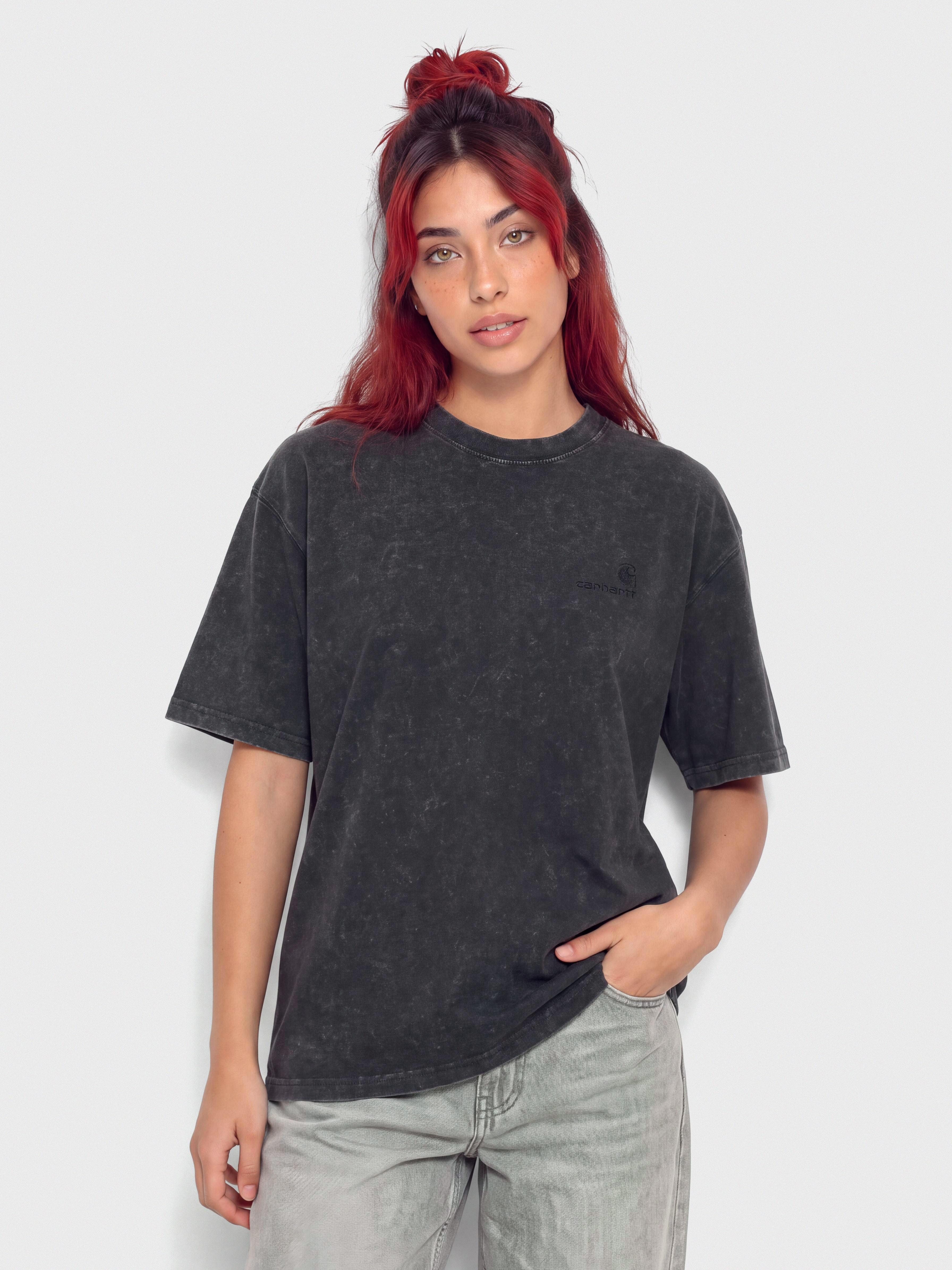 Tricou Carhartt WIP Lambert Wmn (black/moon wash)