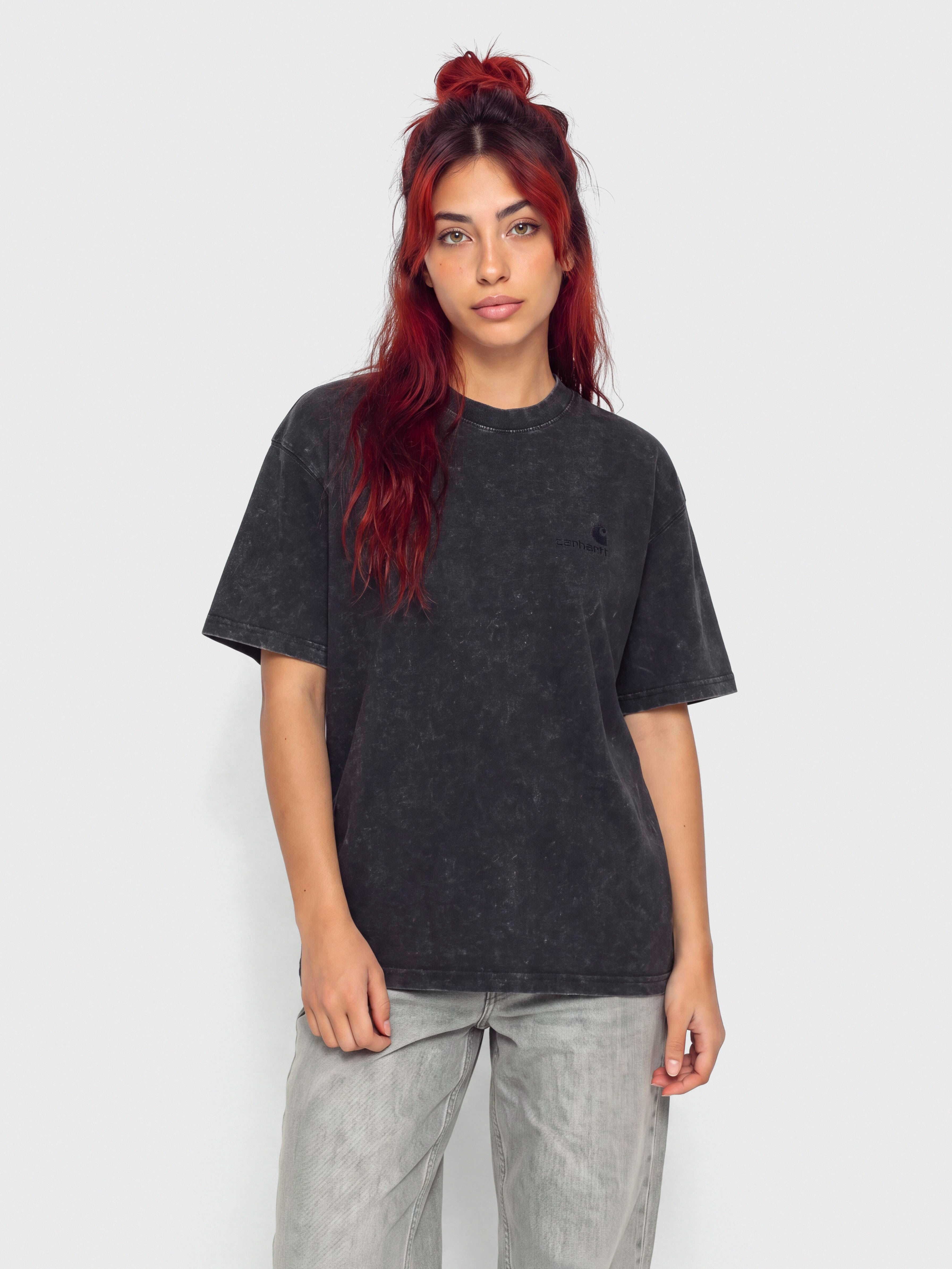 Tricou Carhartt WIP Lambert Wmn (black/moon wash)