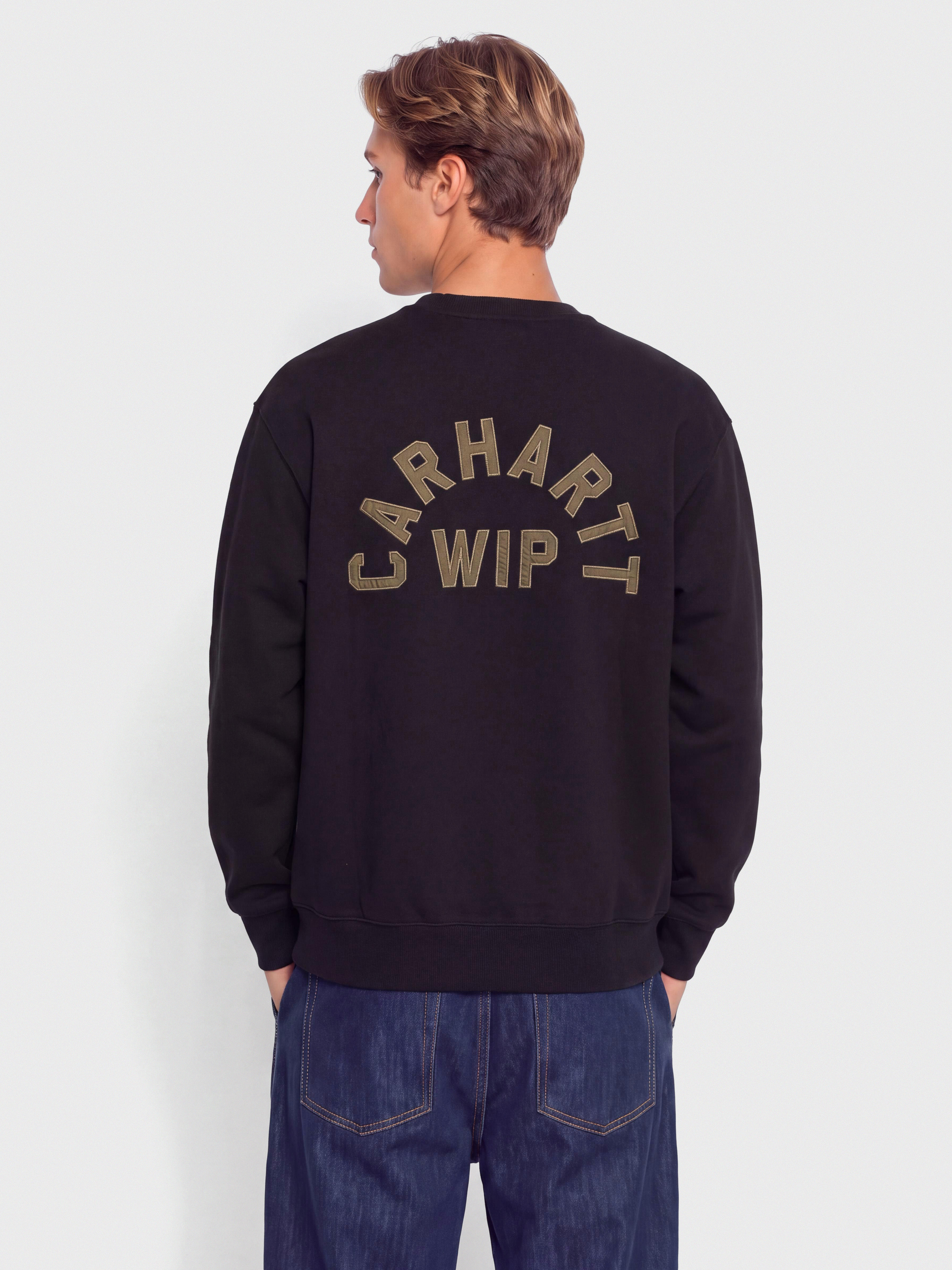 Hanorac Carhartt WIP Arch Script (black/hamilton brown/stone washed)
