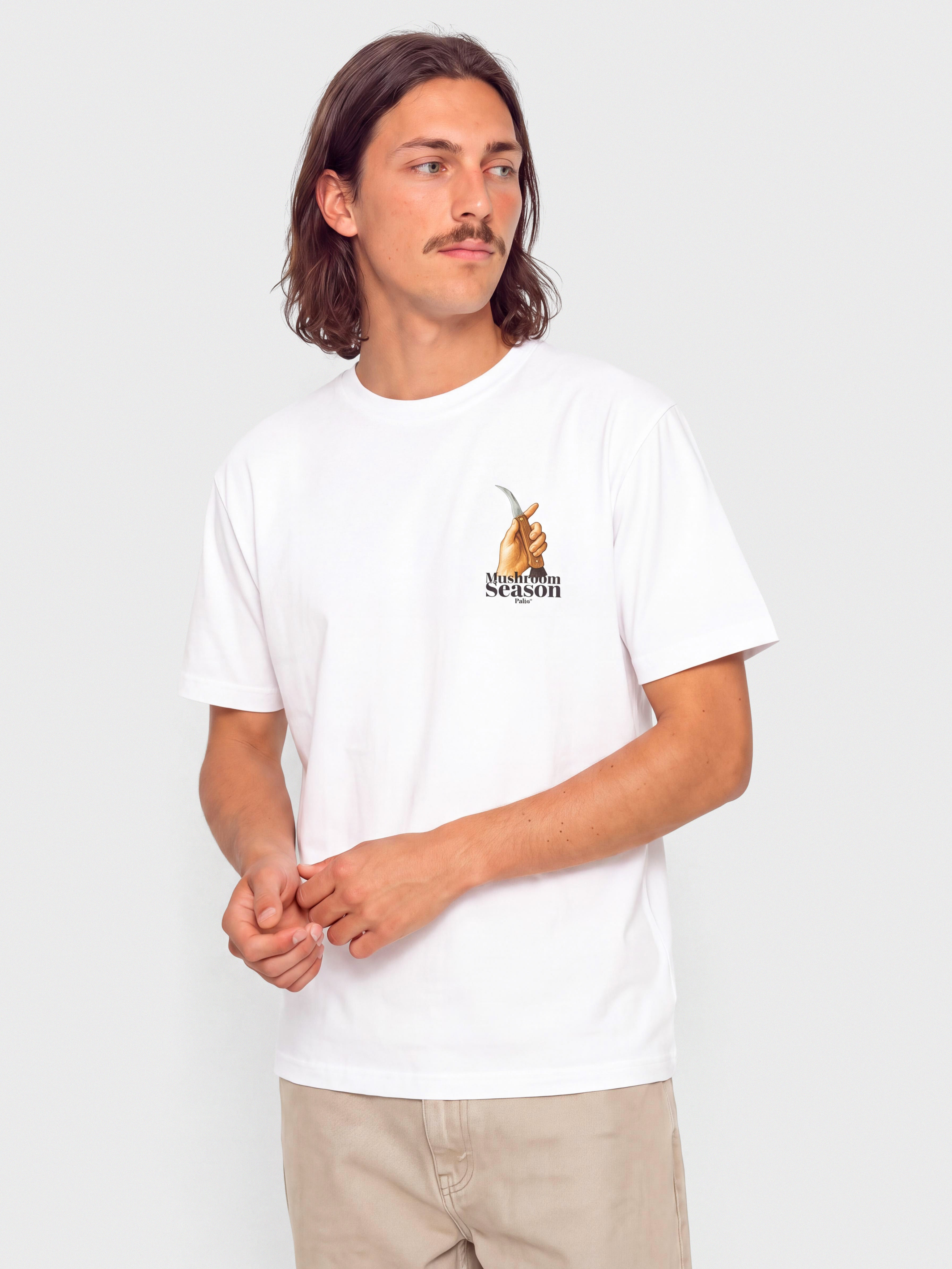 Tricou Palto Mushroom Hunter (white)