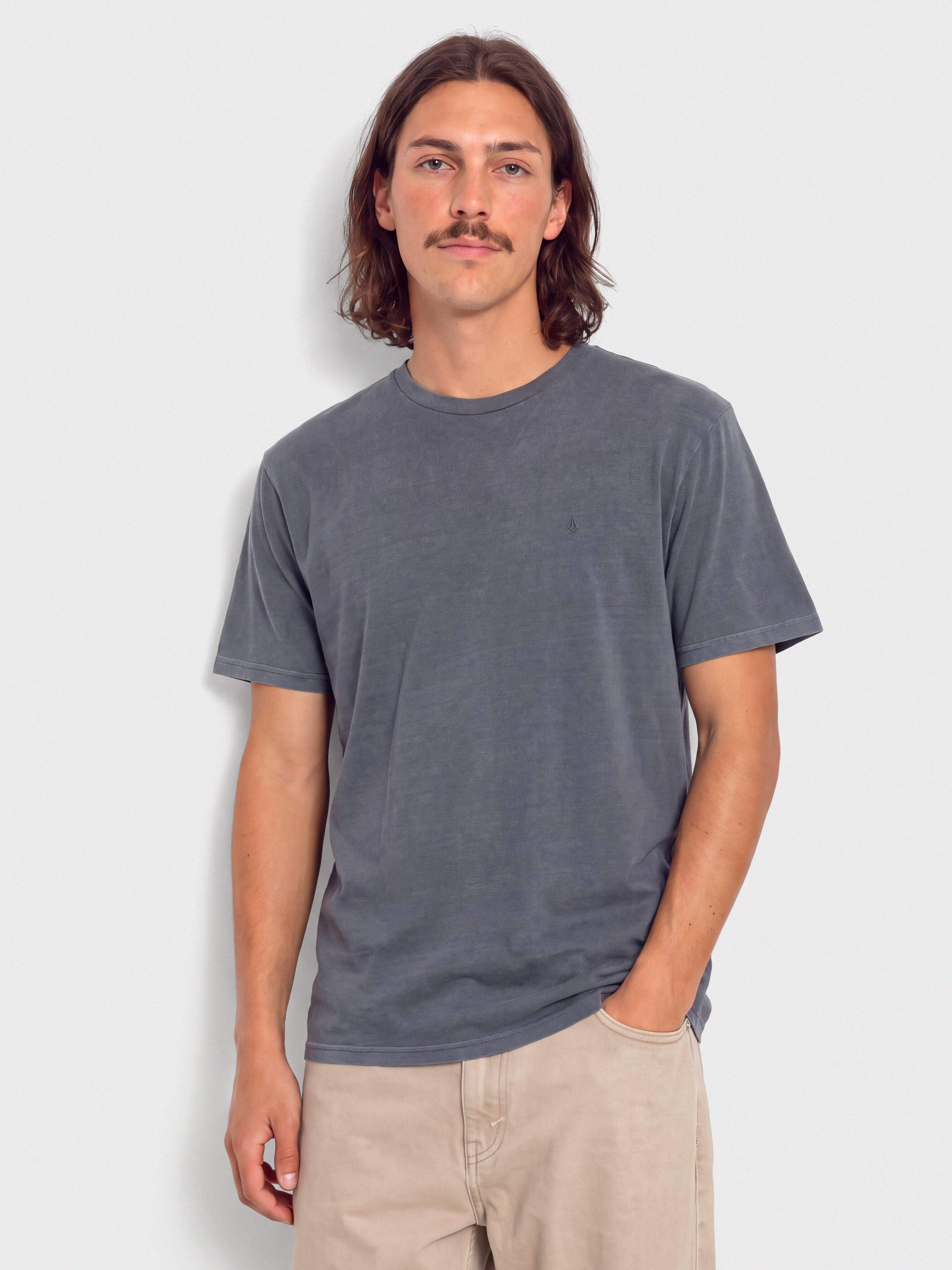 Tricou Volcom Solid Stone Emb (storm blue)