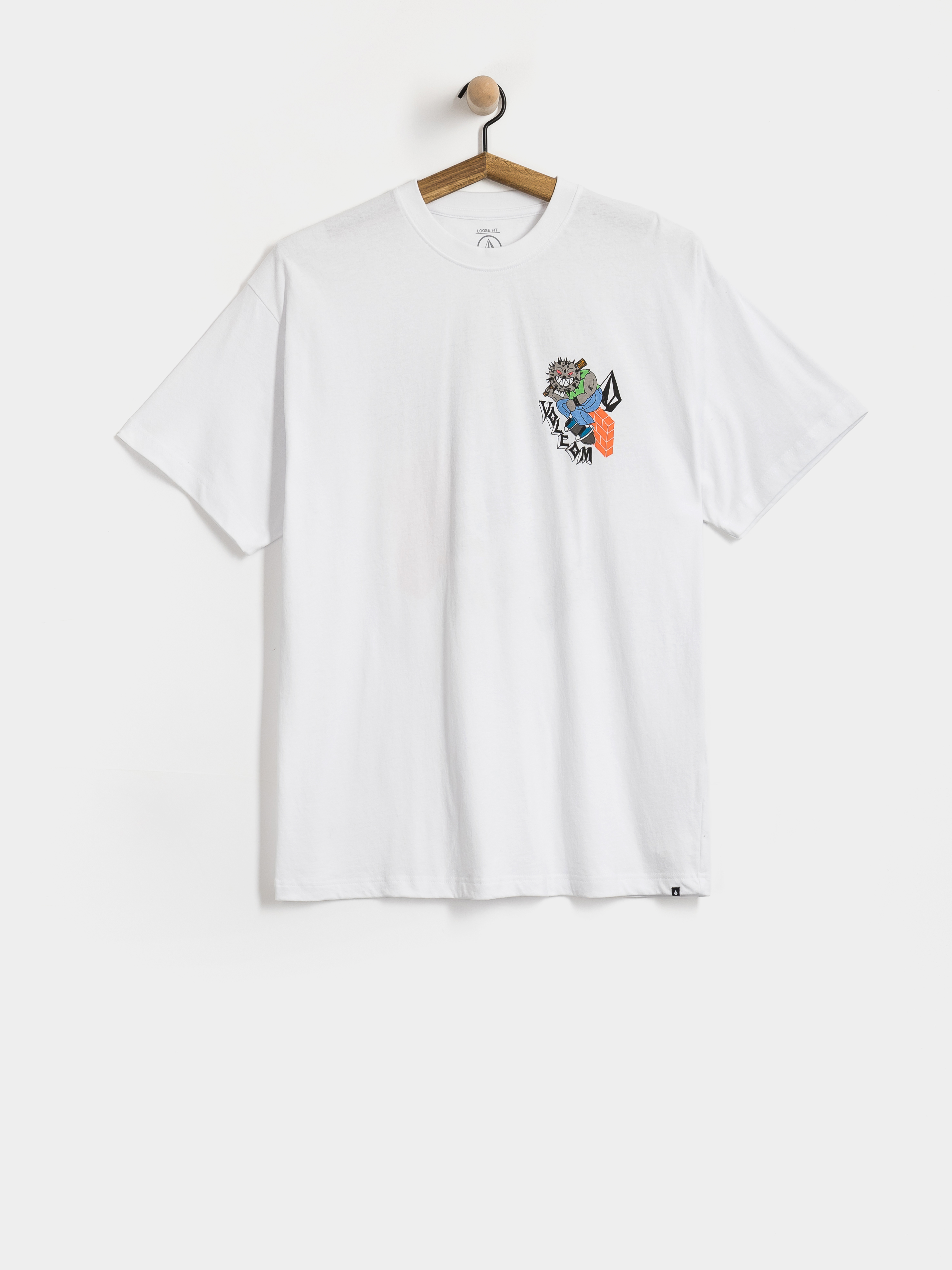 Tricou Volcom Sk8 Break Lse (white)