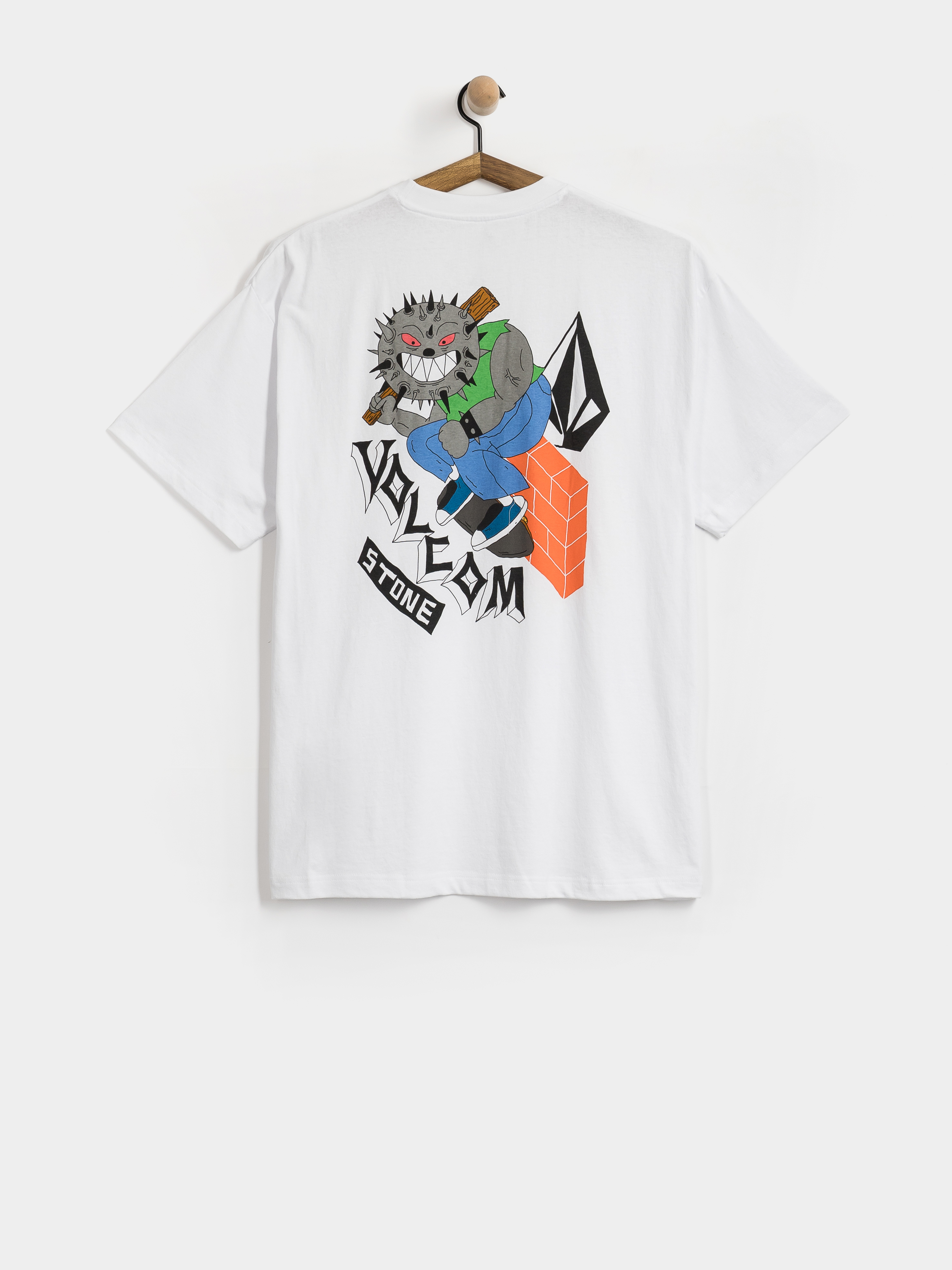 Tricou Volcom Sk8 Break Lse (white)