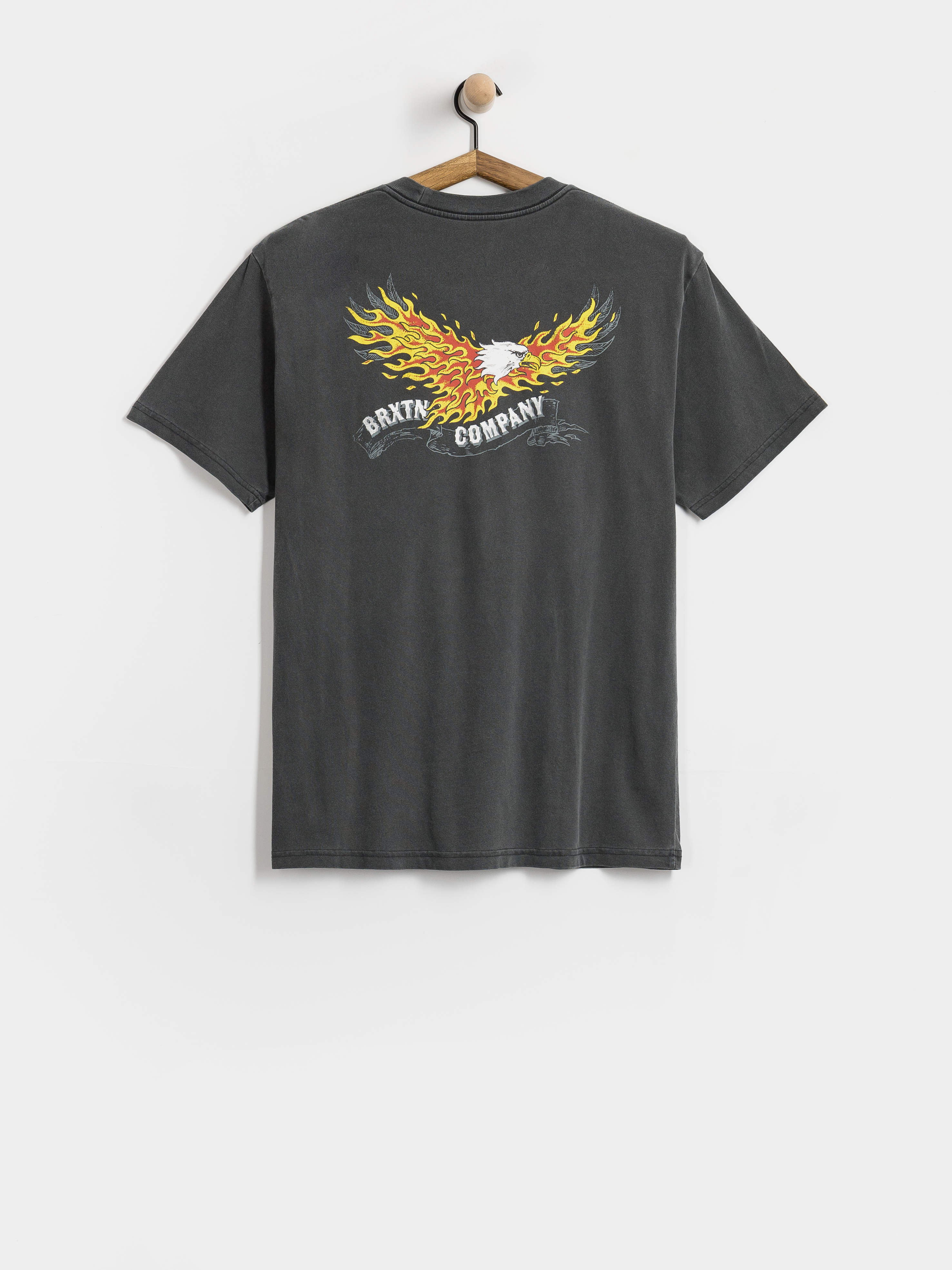 Tricou Brixton Blazing Stnd (black worn wash)