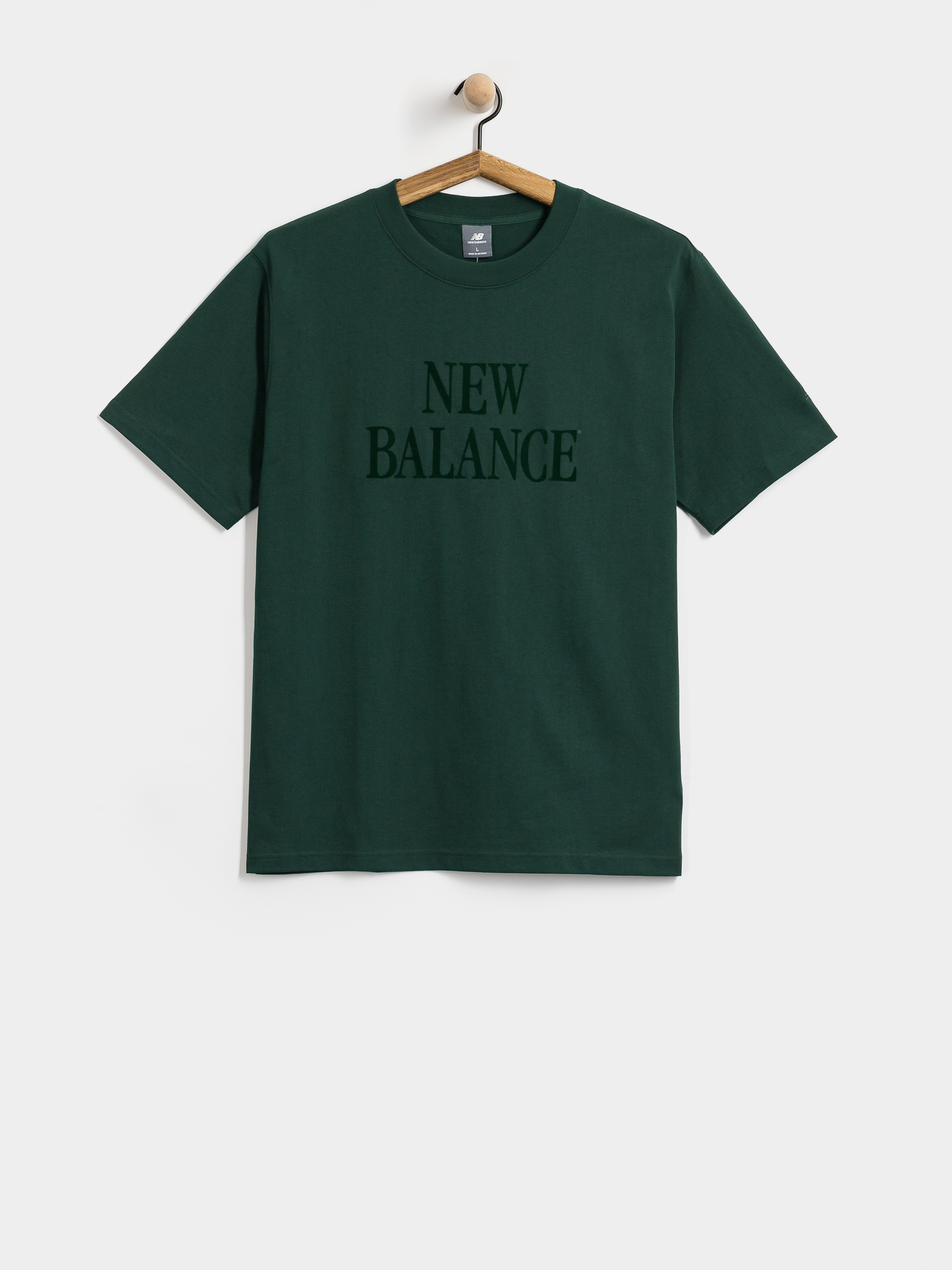 Tricou New Balance Athletics Flocked Logo (nordic green)
