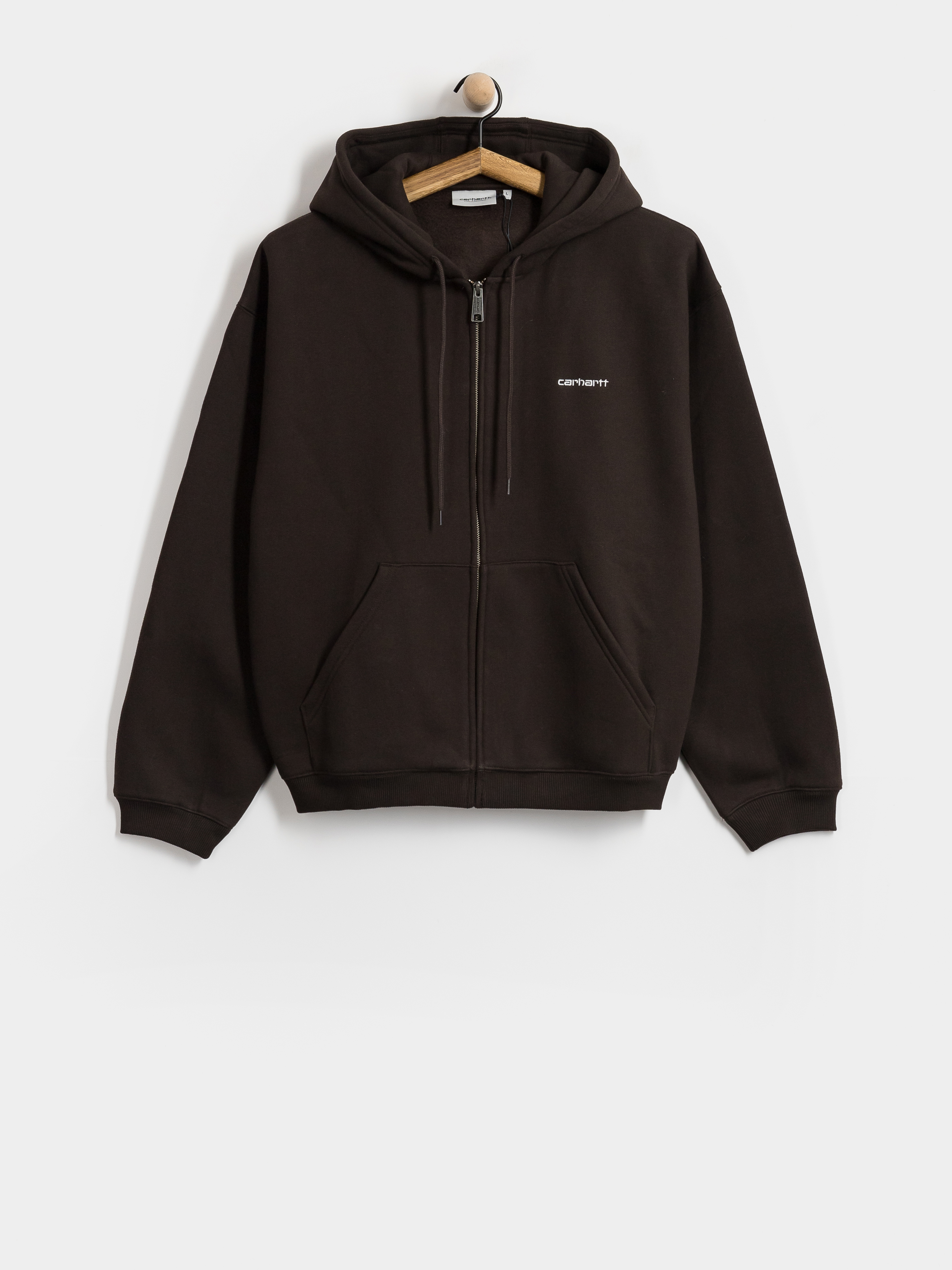 Hanorac cu glugă Carhartt WIP Ebbert ZHD (tobacco/white)