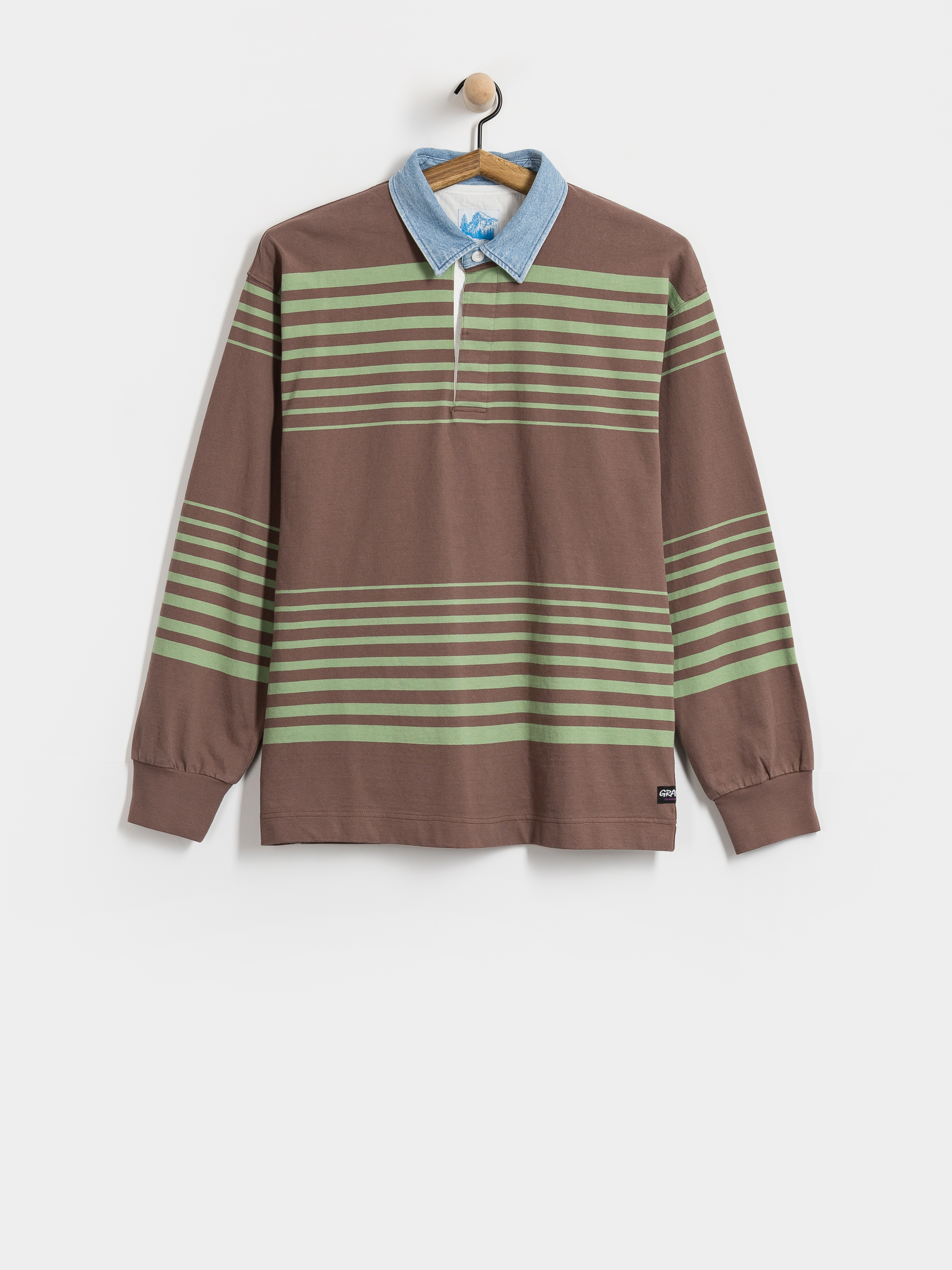 Tricou polo Gramicci Langdon Rugby (peppercorn)