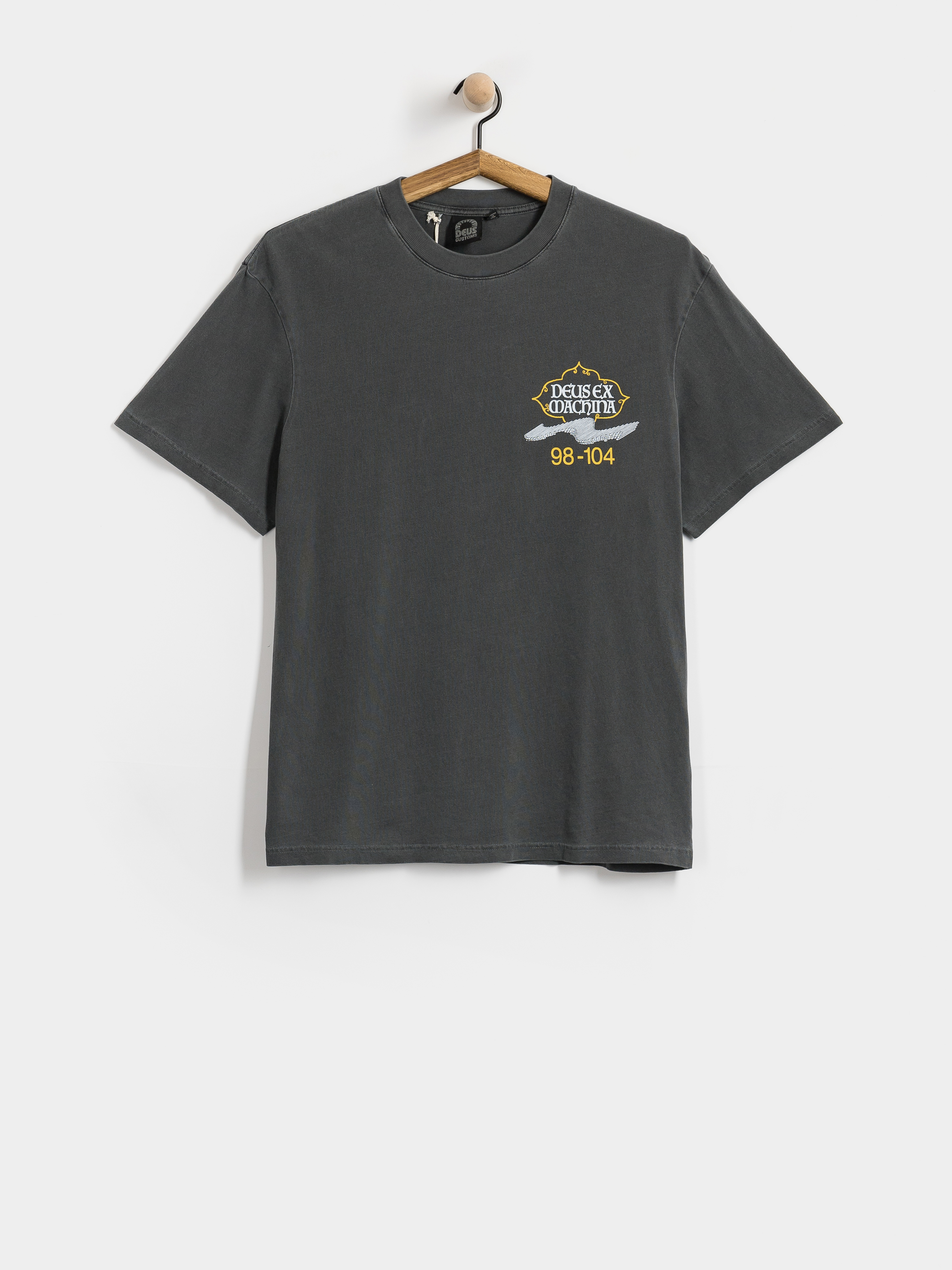 Tricou Deus Ex Machina Easy Peacey (anthracite grey)