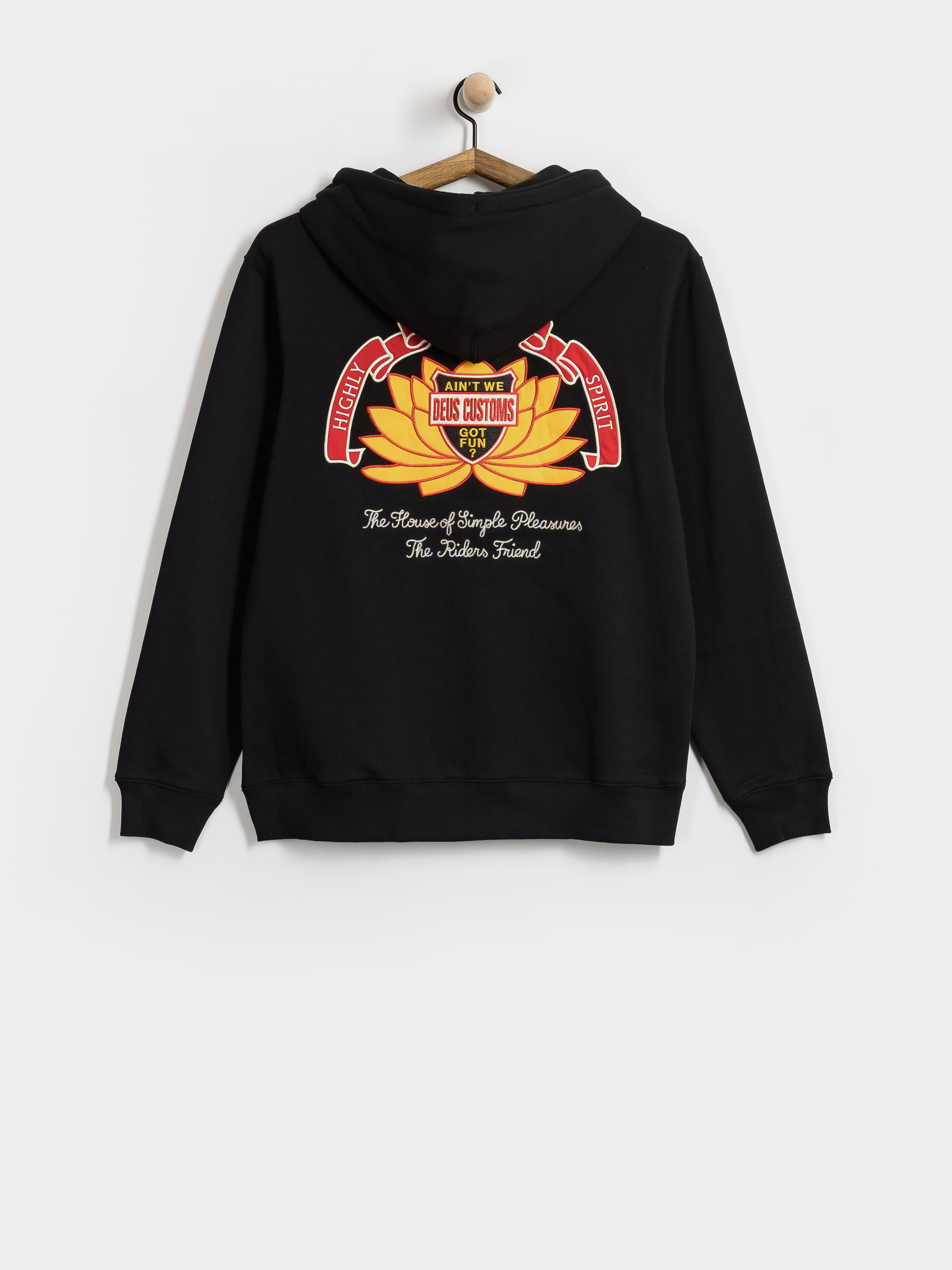 Hanorac cu glugă Deus Ex Machina Sacred Crest ZHD (black)