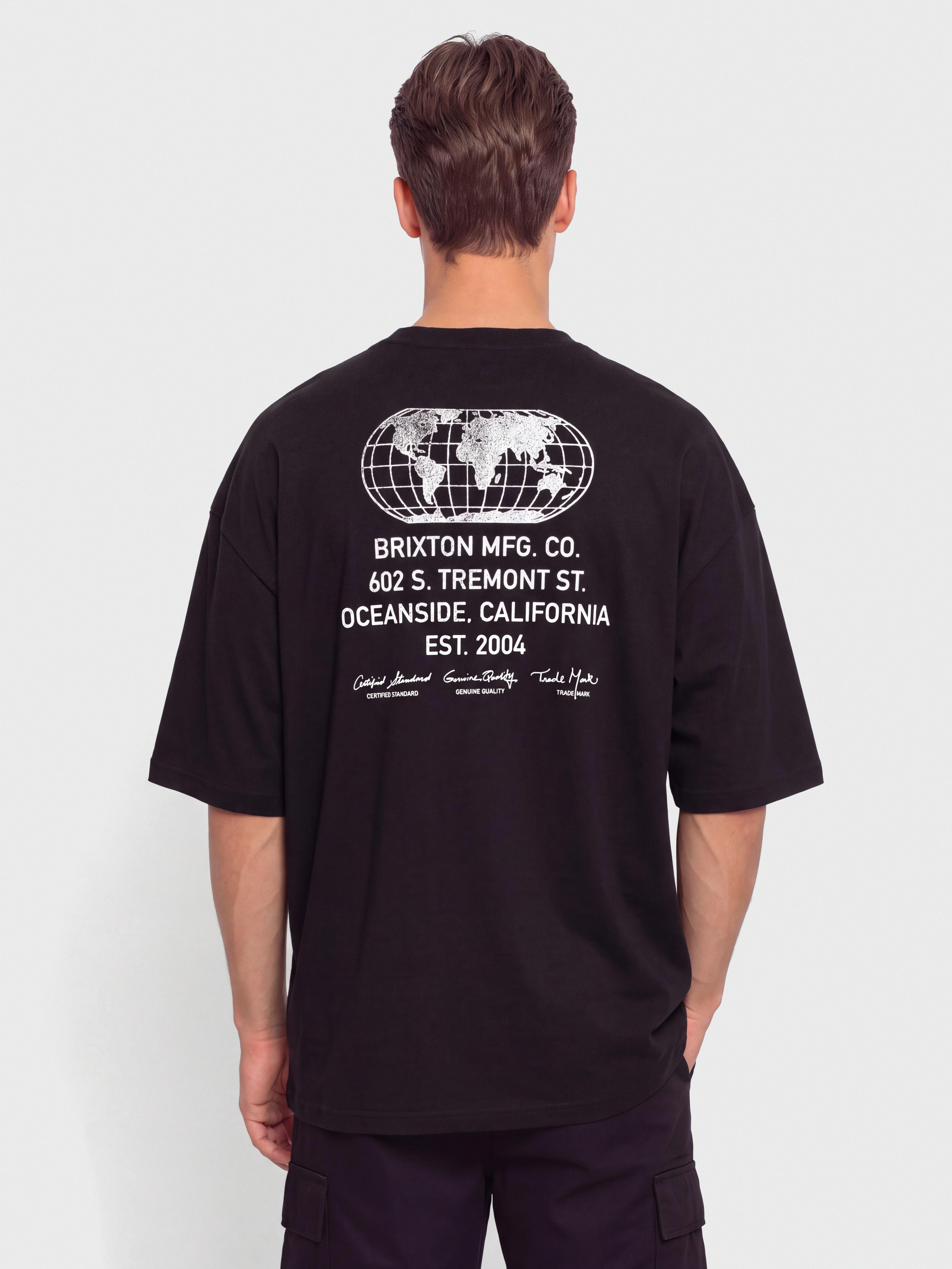 Tricou Brixton Union Hw Relaxed (black classic wash)