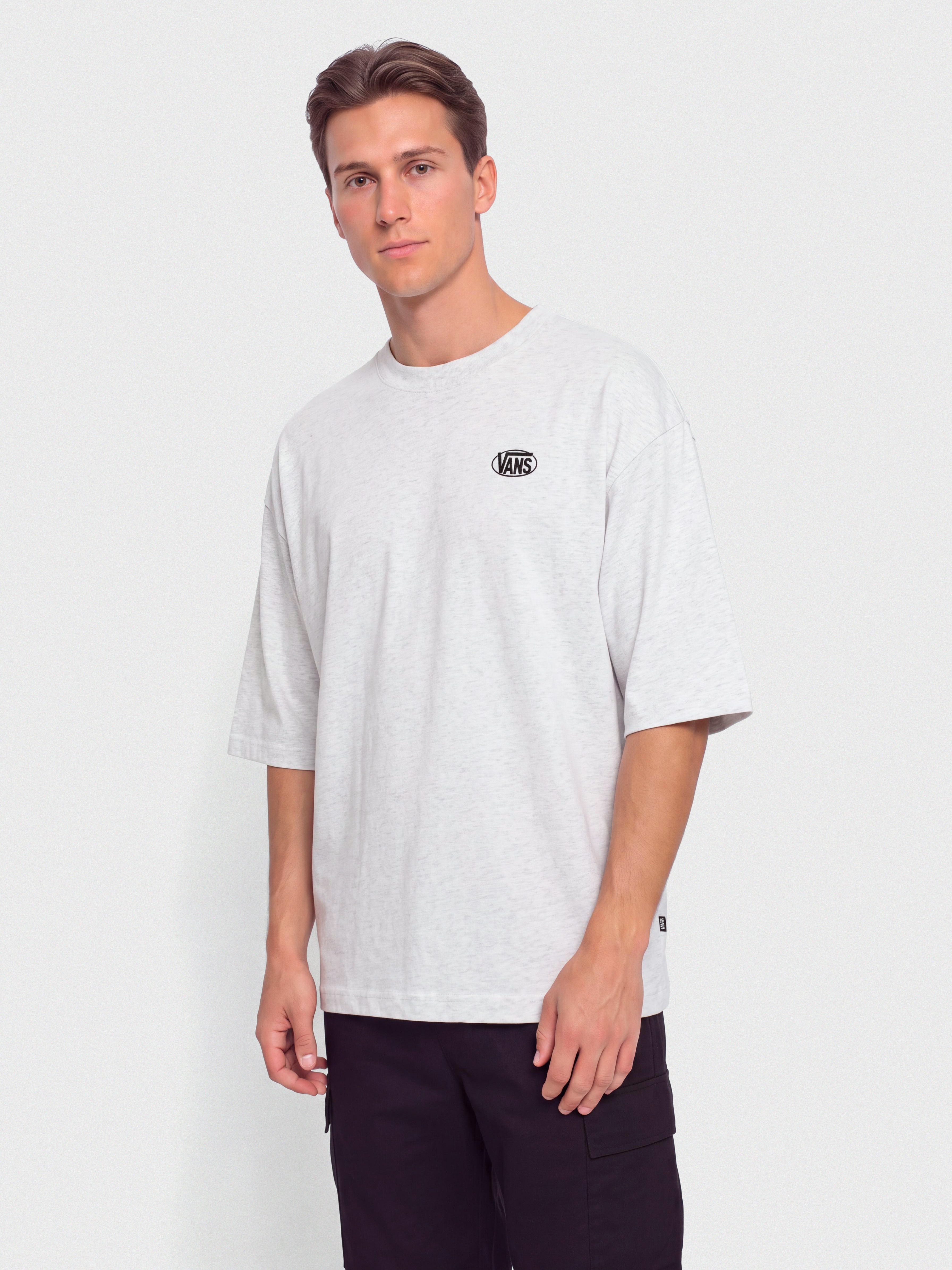 Tricou Vans Oval Logo Loose (light grey heat)