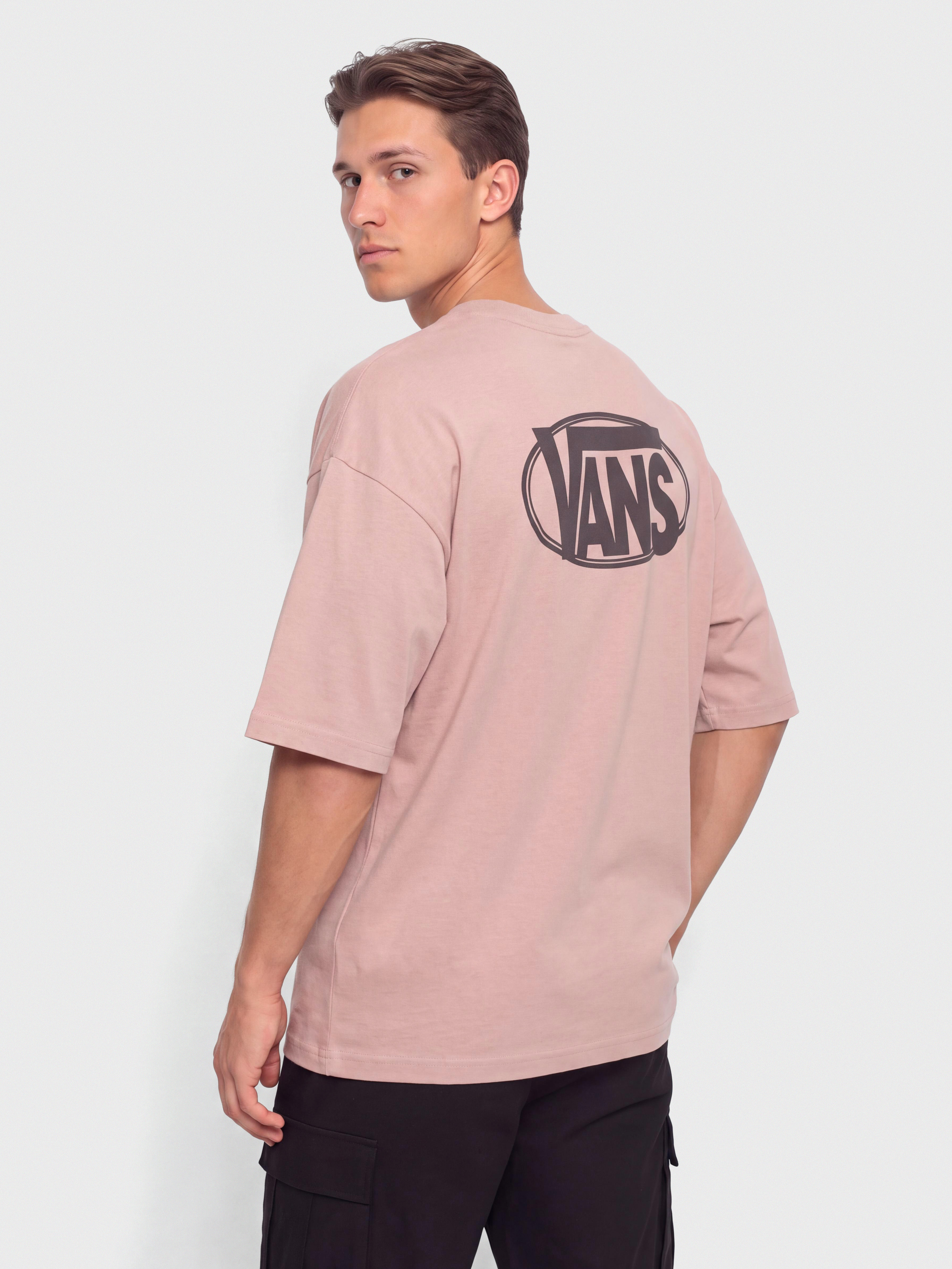 Tricou Vans Oval Logo Loose (misty mauve)