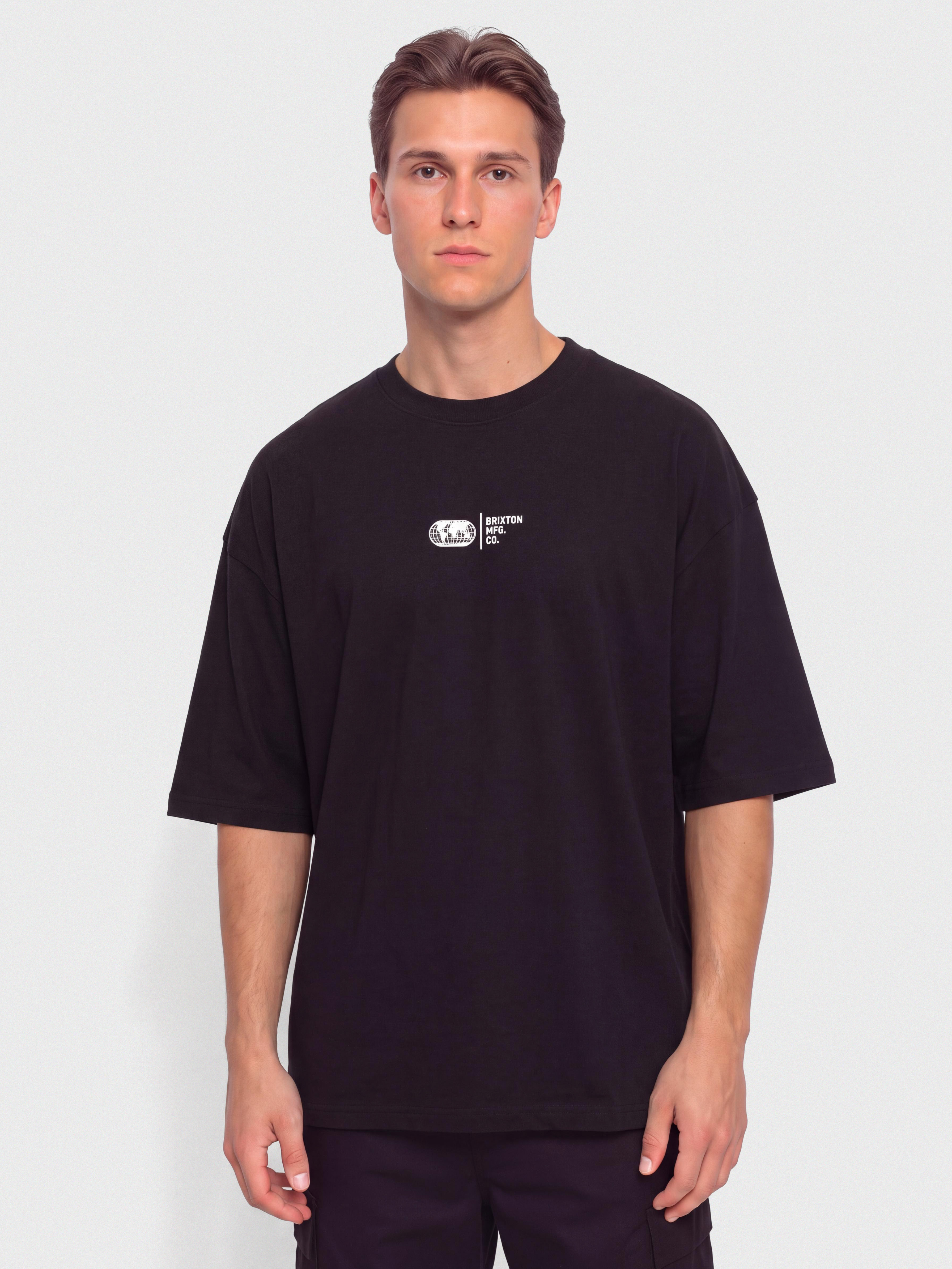Tricou Brixton Union Hw Relaxed (black classic wash)