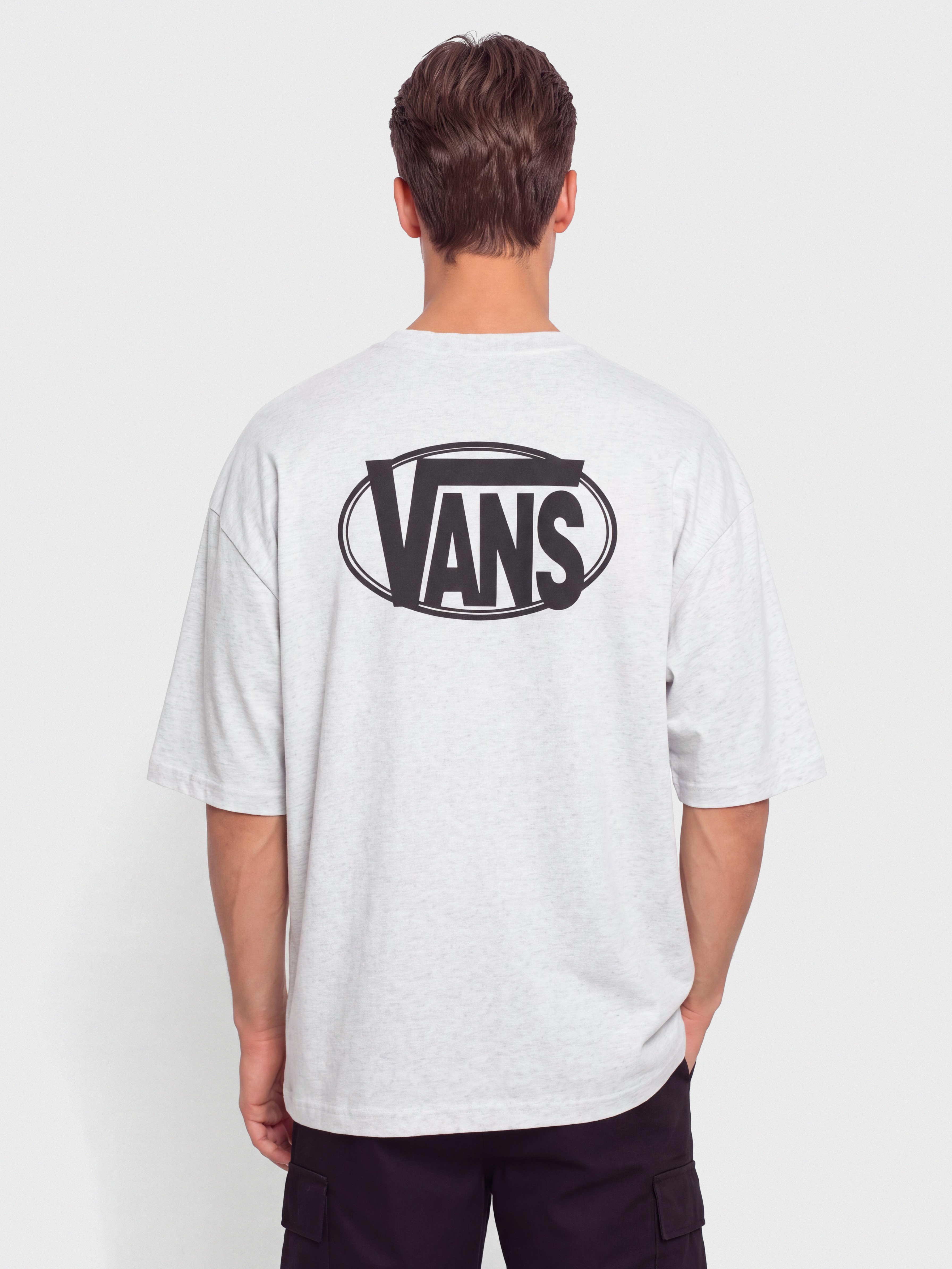 Tricou Vans Oval Logo Loose (light grey heat)