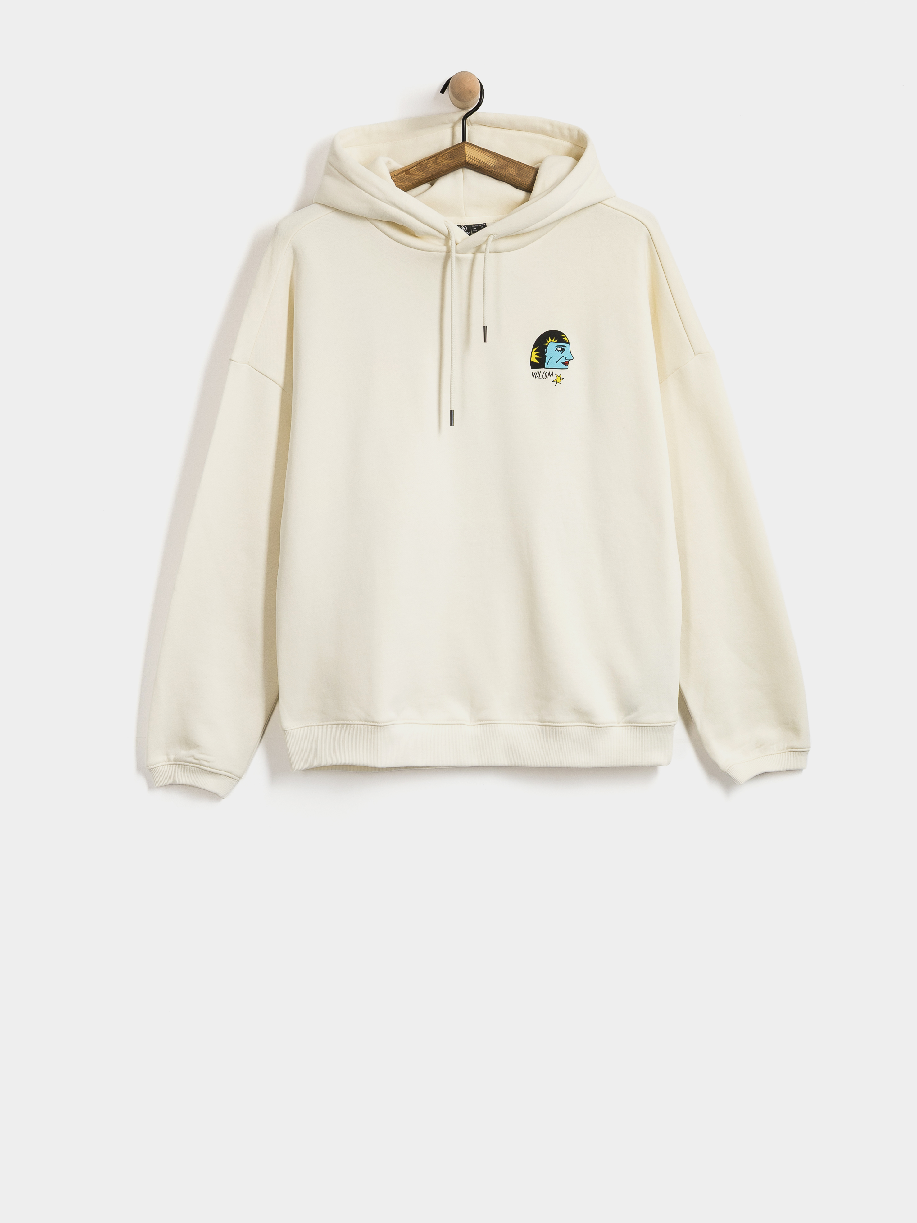 Hanorac cu glugă Volcom Radical Daze Up HD Wmn (off white)
