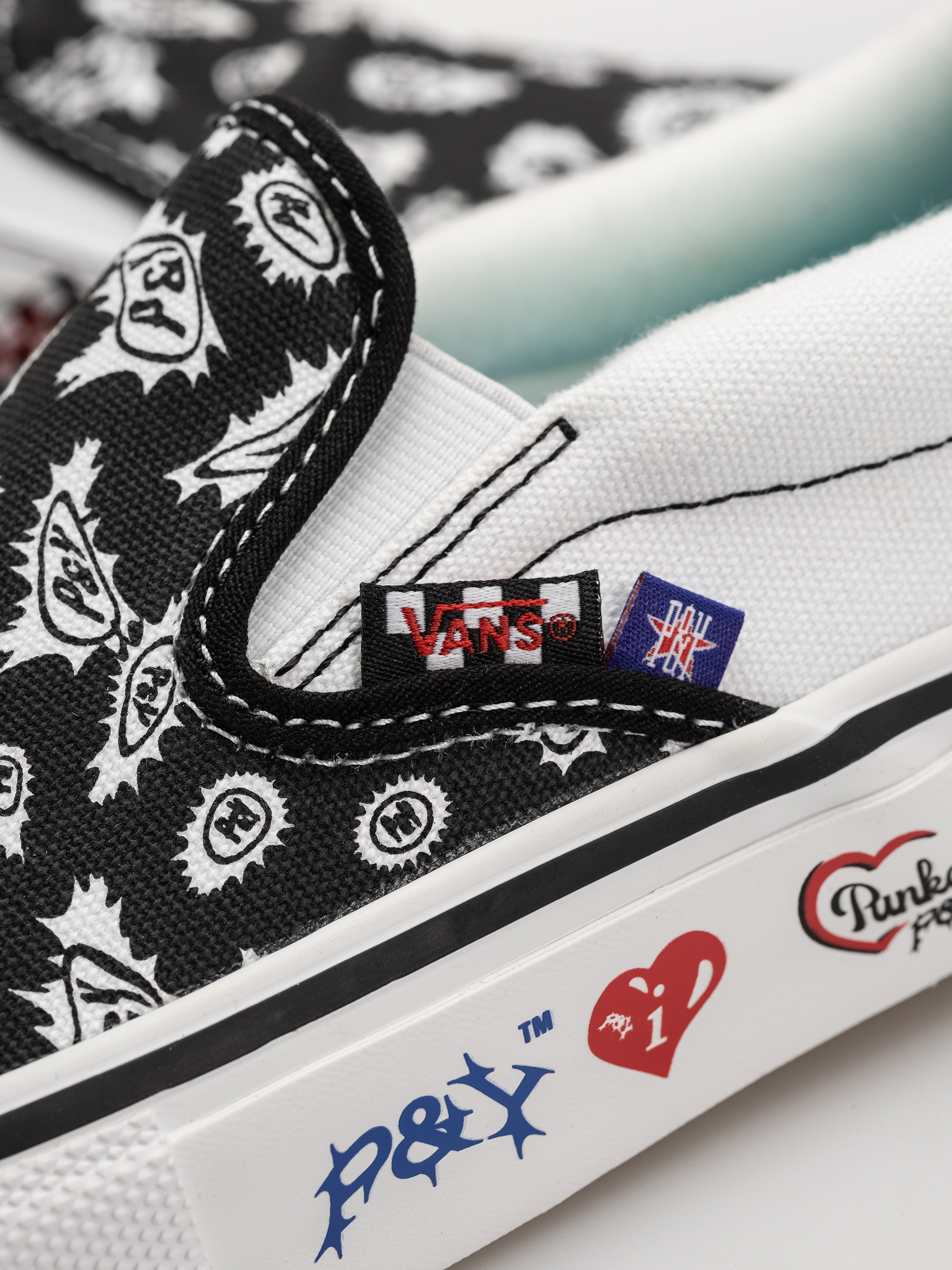 Pantofi Vans Skate Slip On Punk&Yo (black/white)