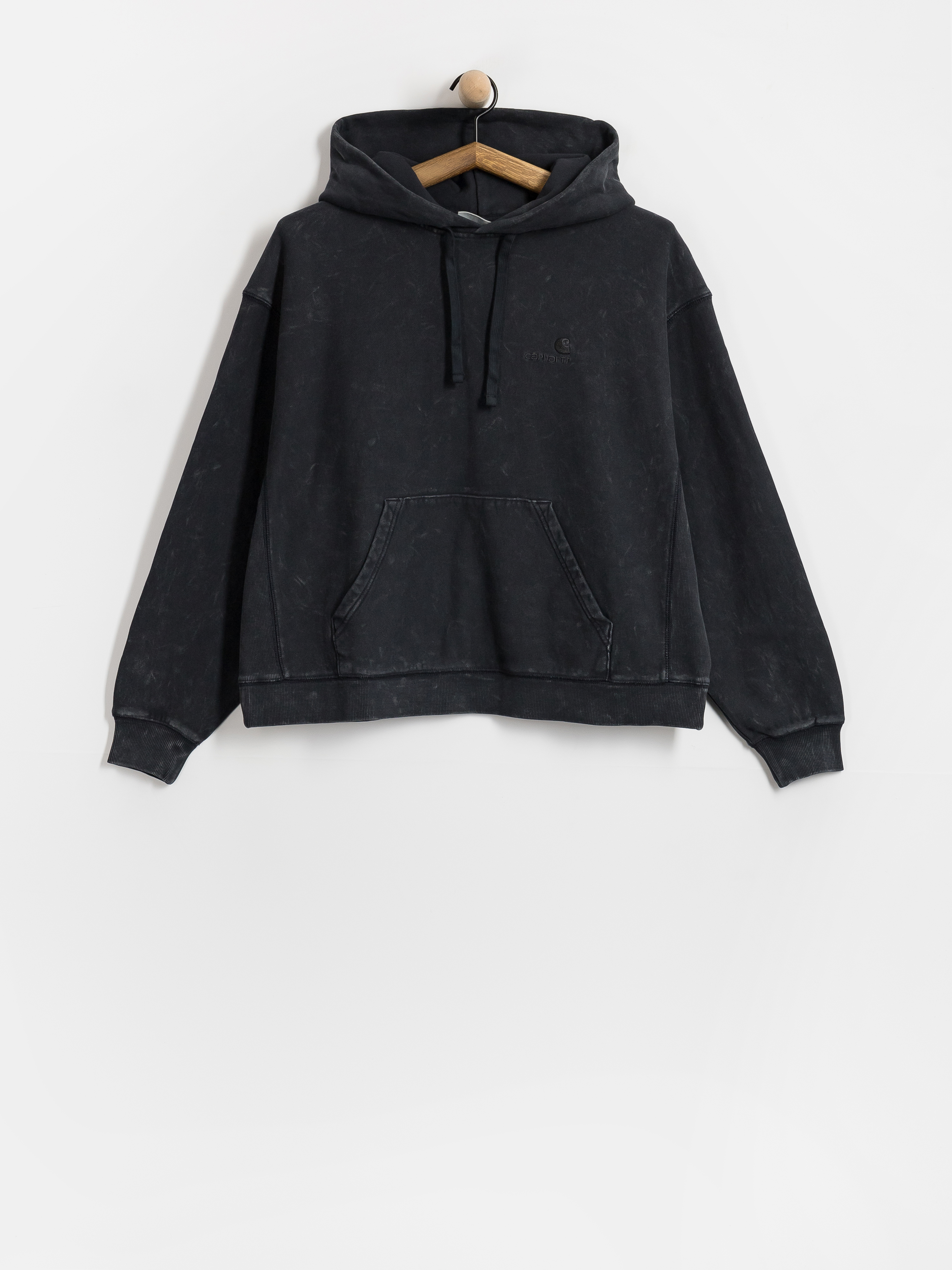 Hanorac cu glugă Carhartt WIP Lambert HD Wmn (black/moon wash)