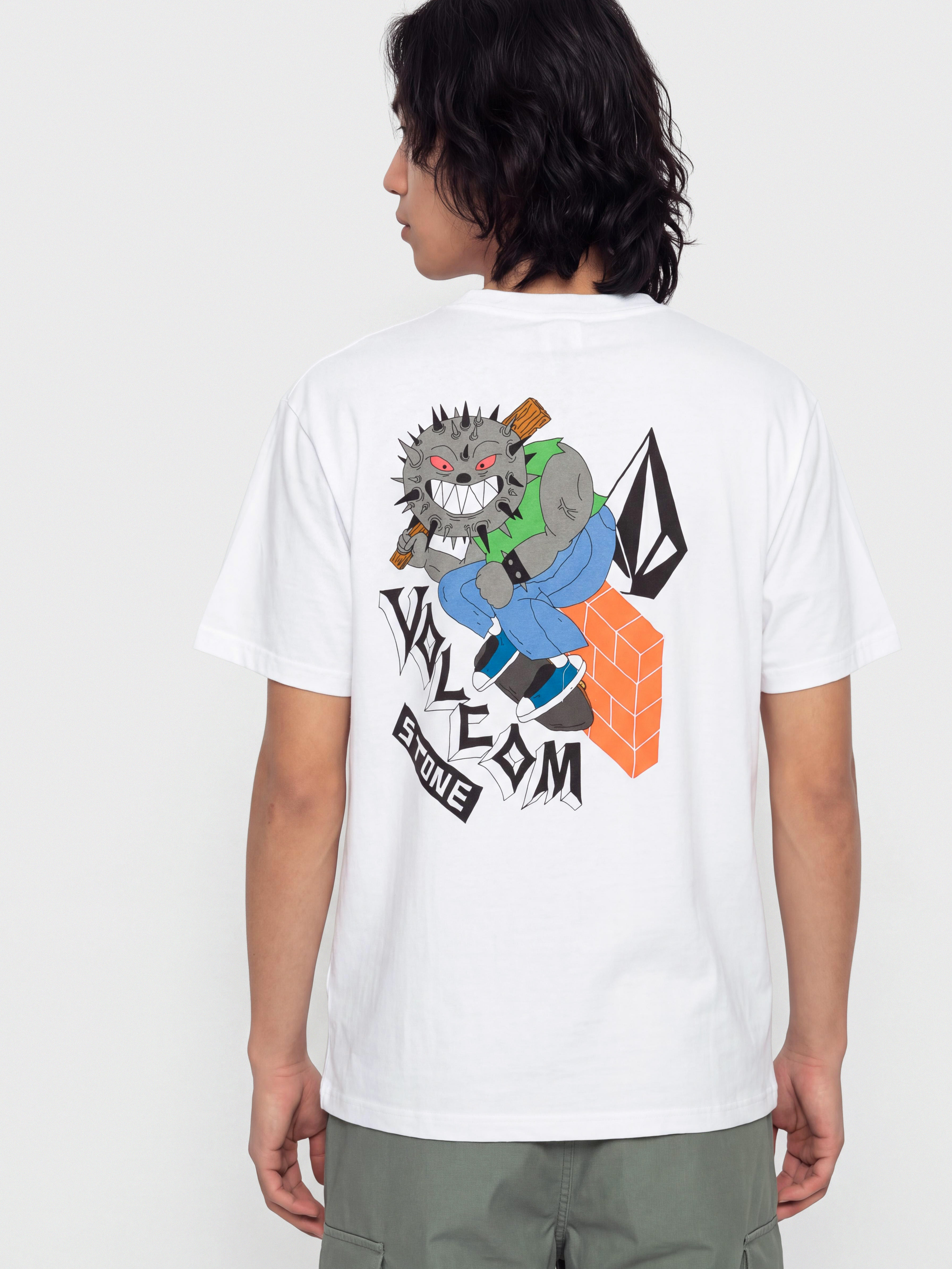 Tricou Volcom Sk8 Break Lse (white)