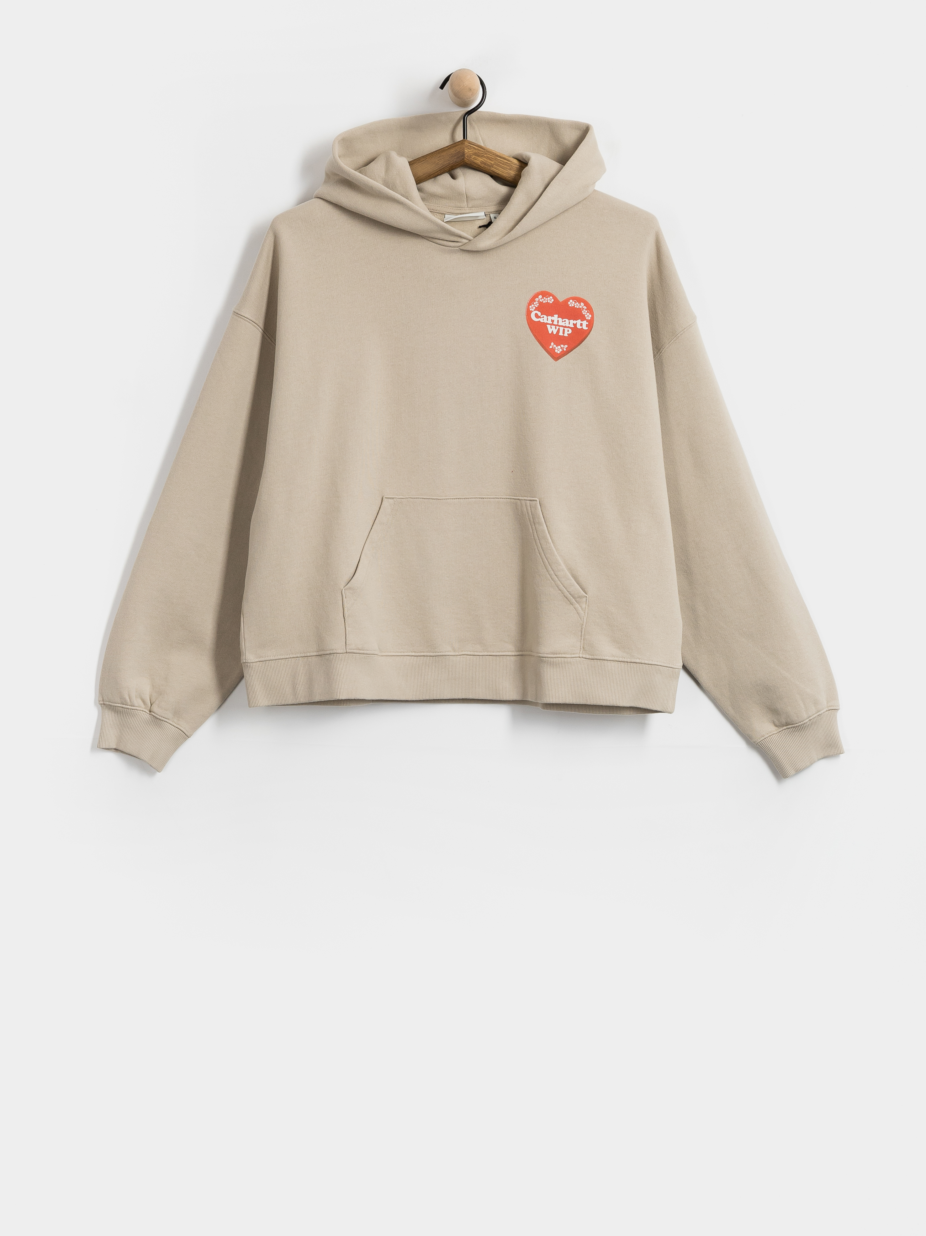 Hanorac cu glugă Carhartt WIP Hartt Case HD Wmn (fleur de sel)