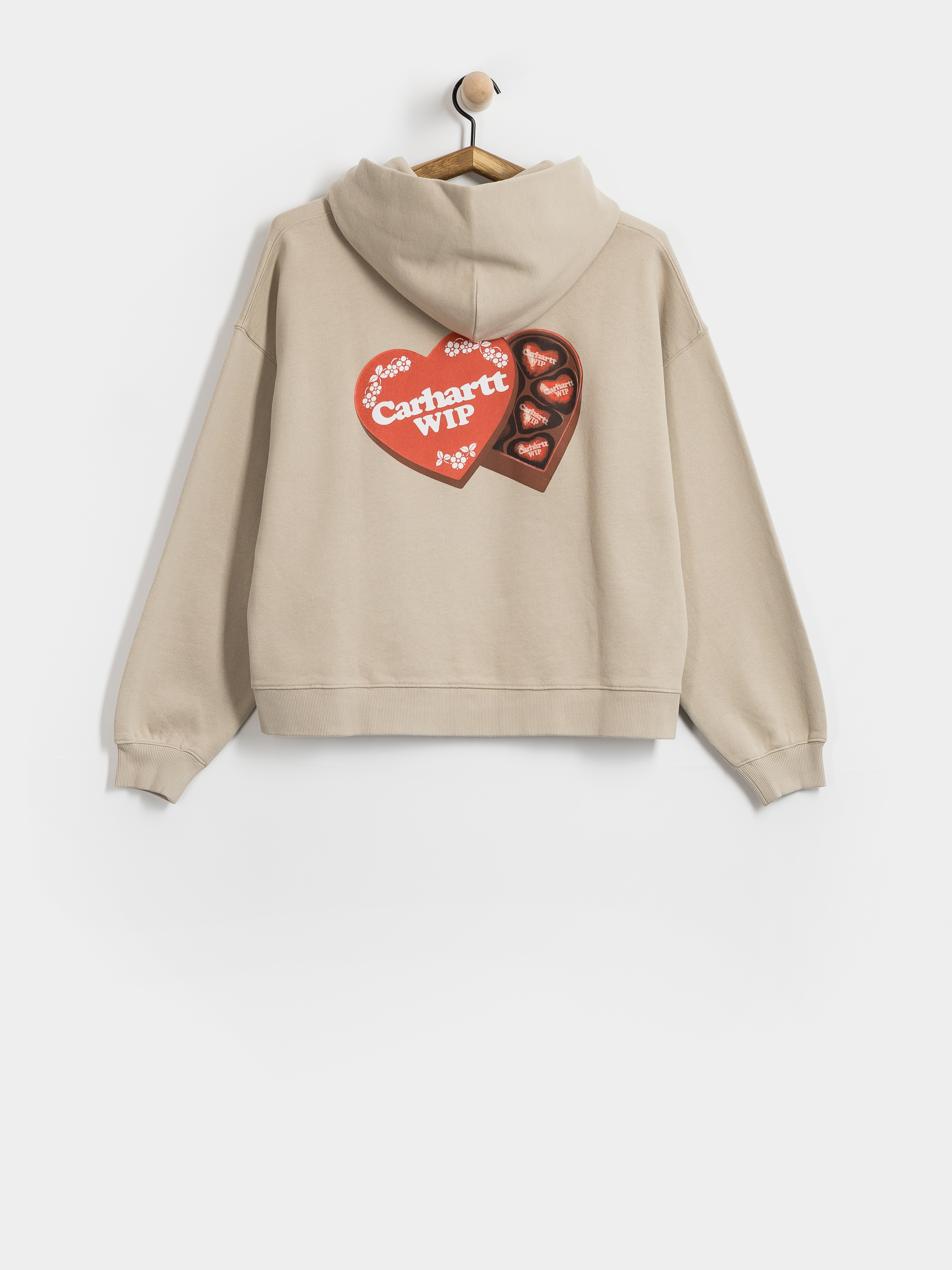 Hanorac cu glugă Carhartt WIP Hartt Case HD Wmn (fleur de sel)