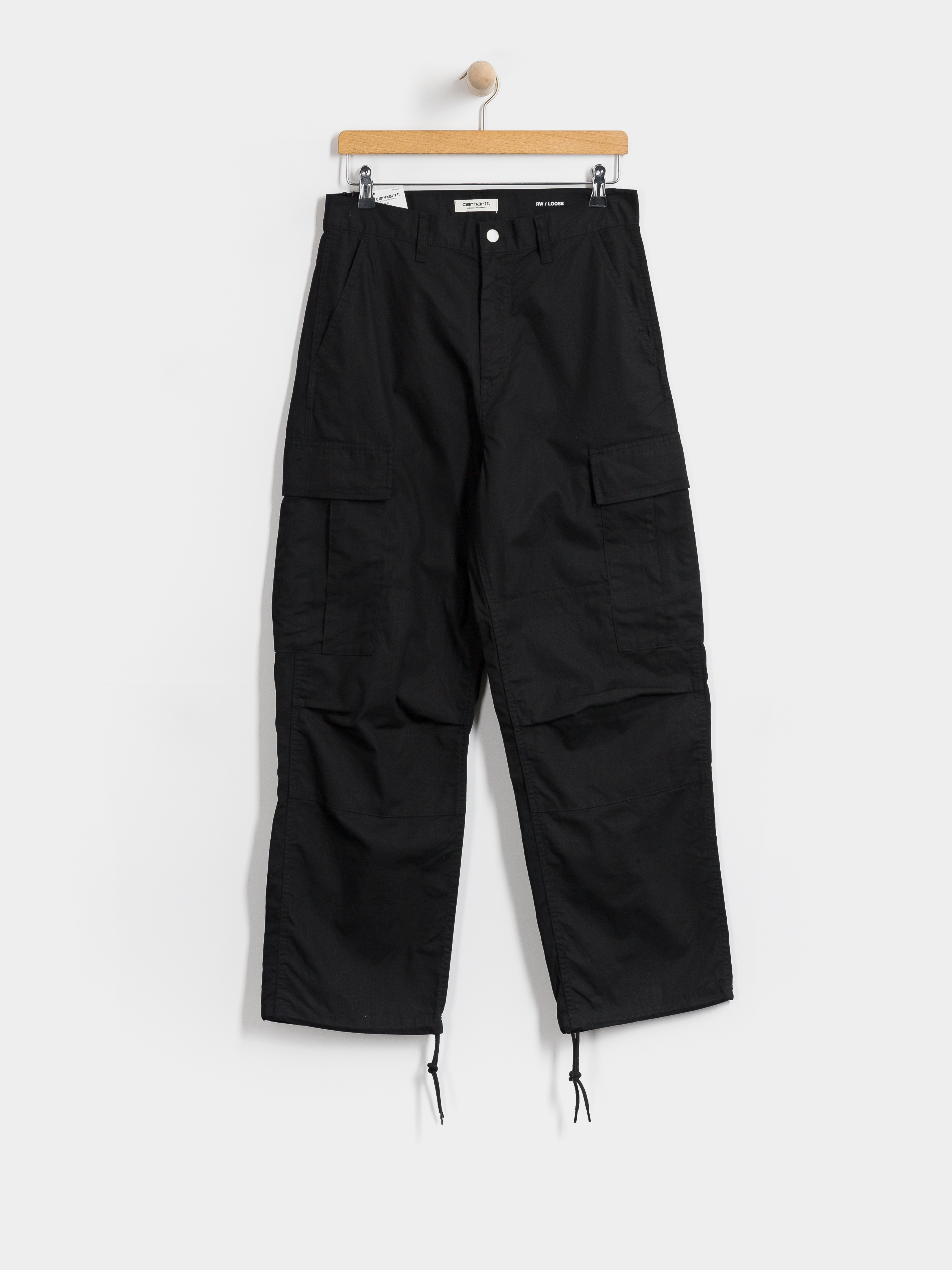 Pantaloni Carhartt WIP Brandon Cargo Wmn (black/rinsed)