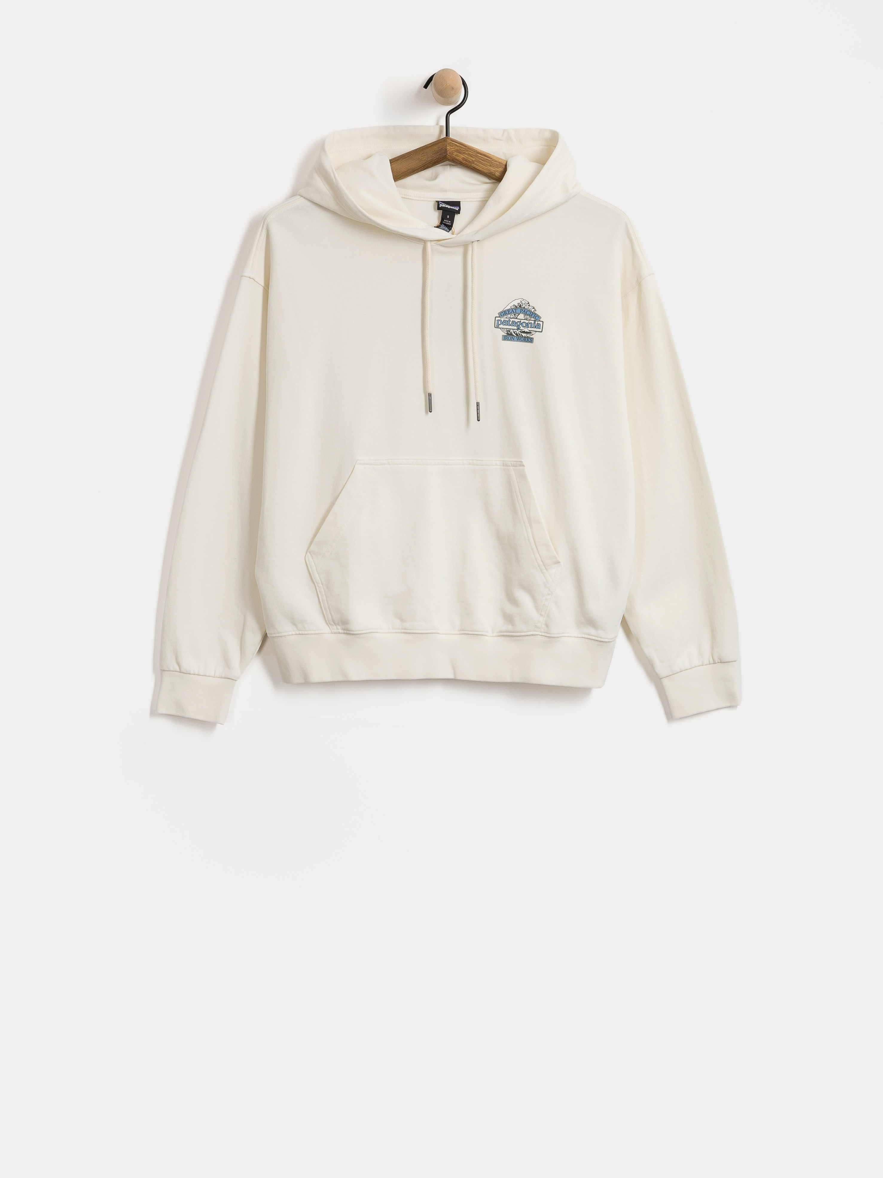 Hanorac cu glugă Patagonia Great Waves Daily HD Wmn (wool white)