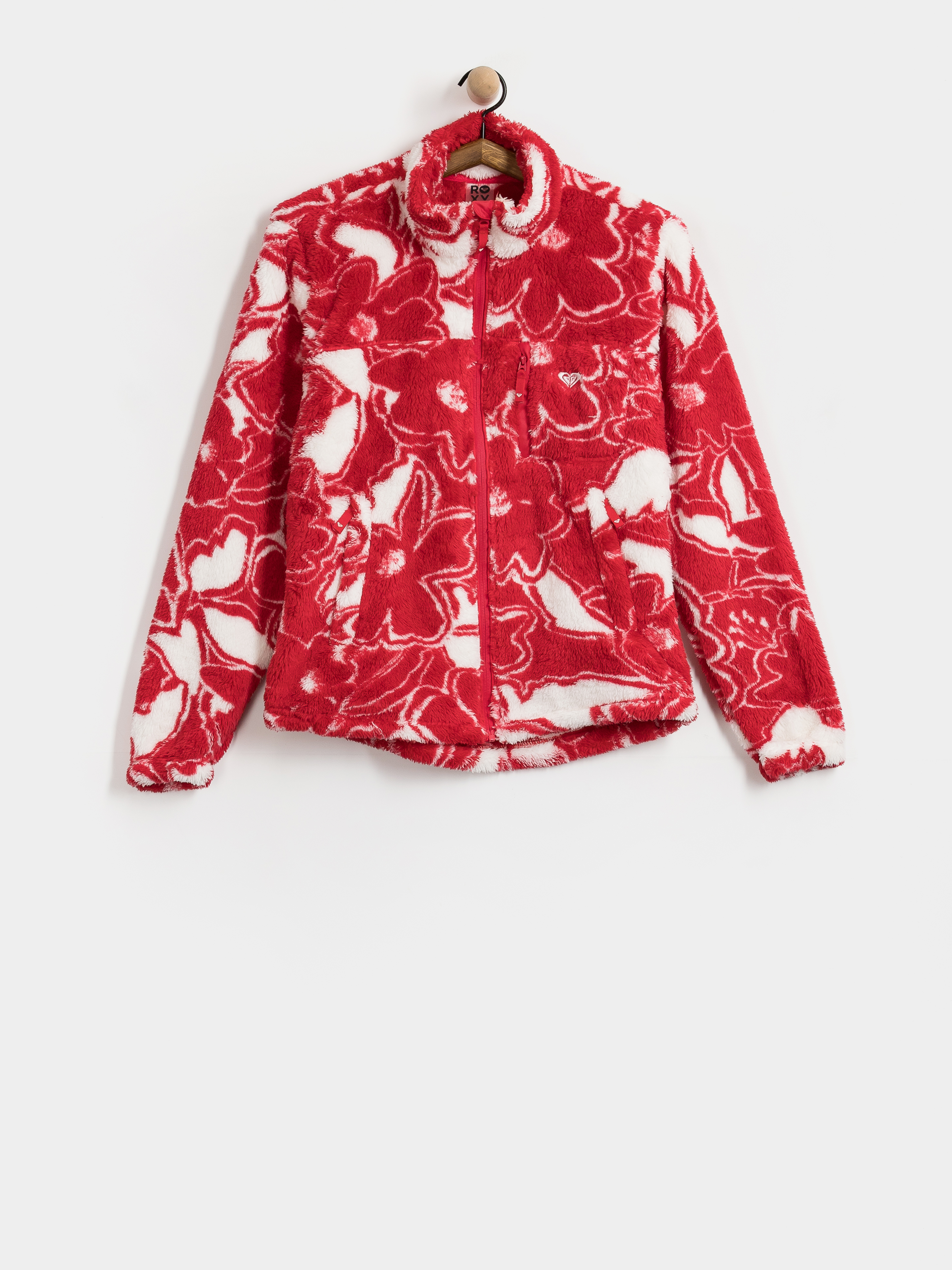 Pentru femei Hanorac din fleece Roxy Alabama Full Zip Printed (barberry floral flurries)