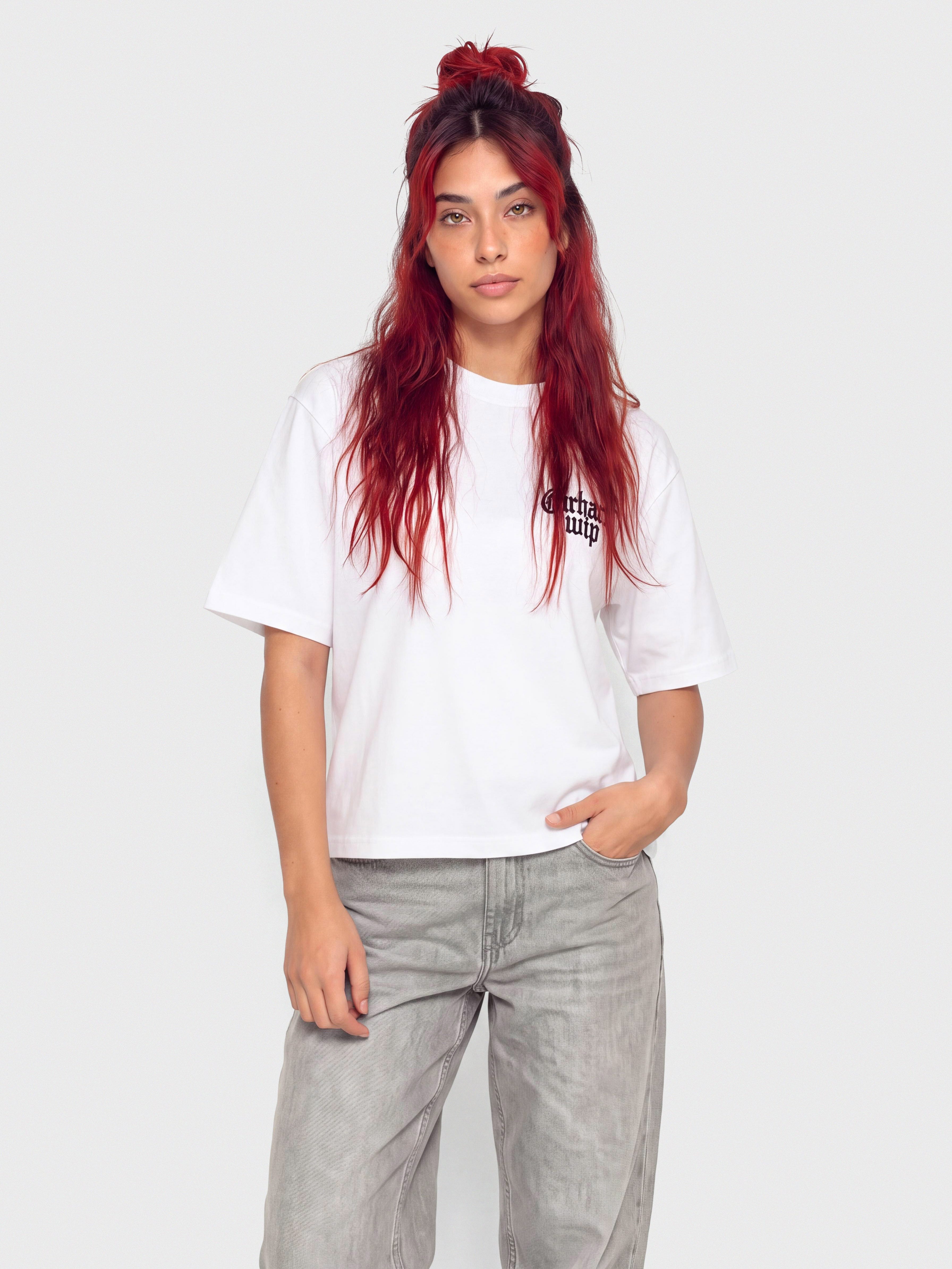Tricou Carhartt WIP Blackletter Wmn (white)