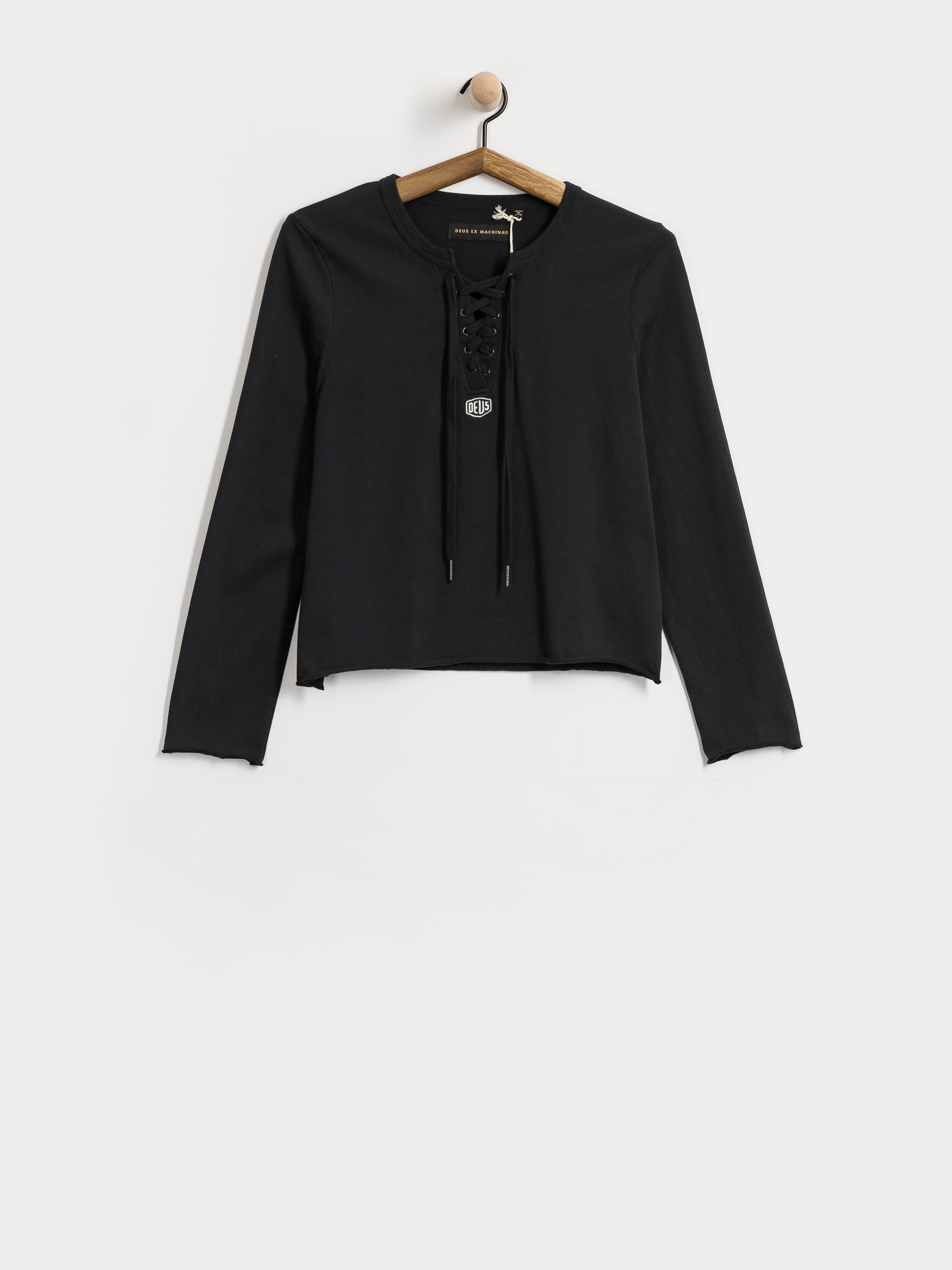 Longsleeve Deus Ex Machina Stoppa Lace Up Top Wmn (black)