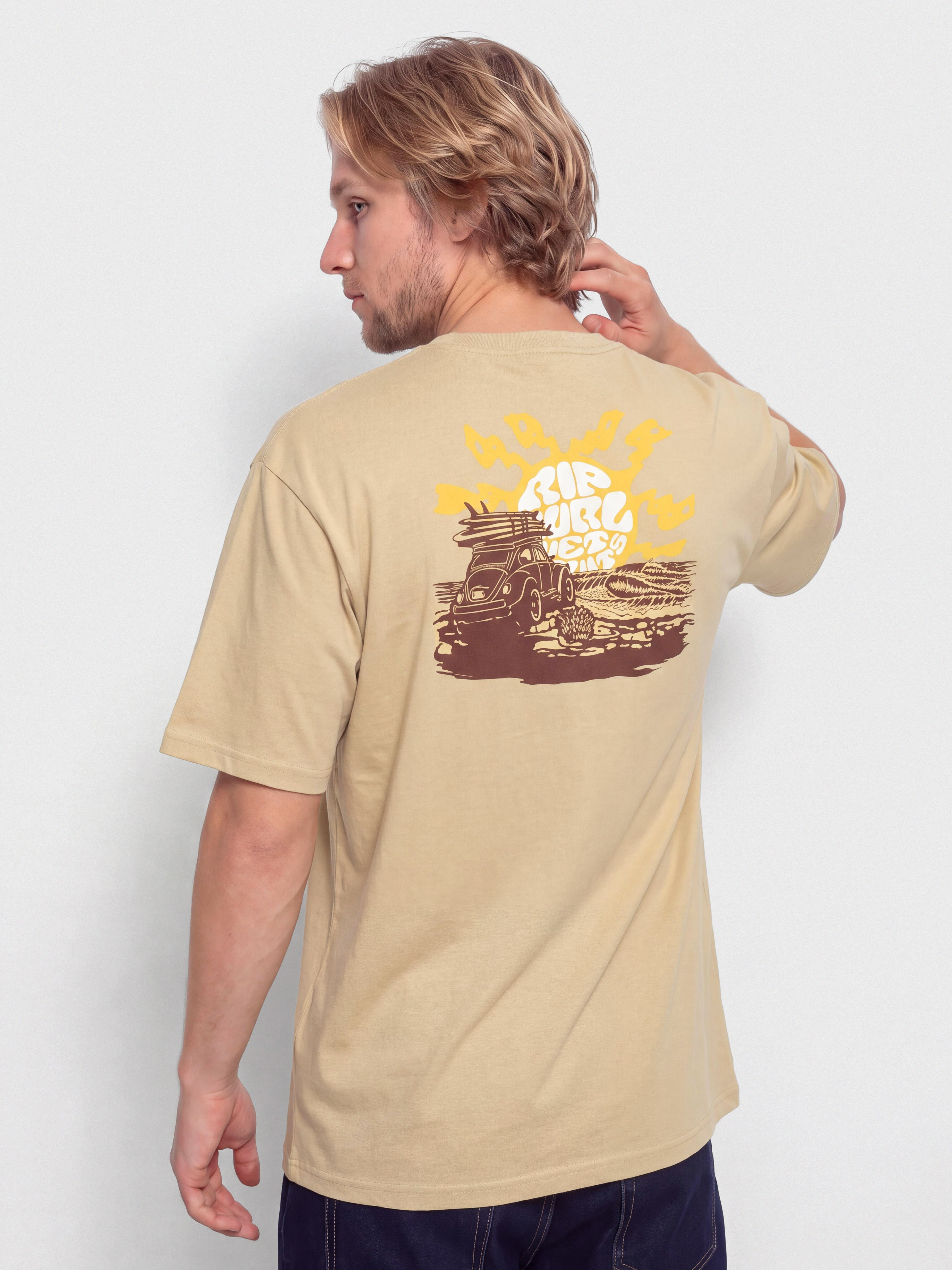 Tricou Rip Curl Surf Trip (khaki sand)