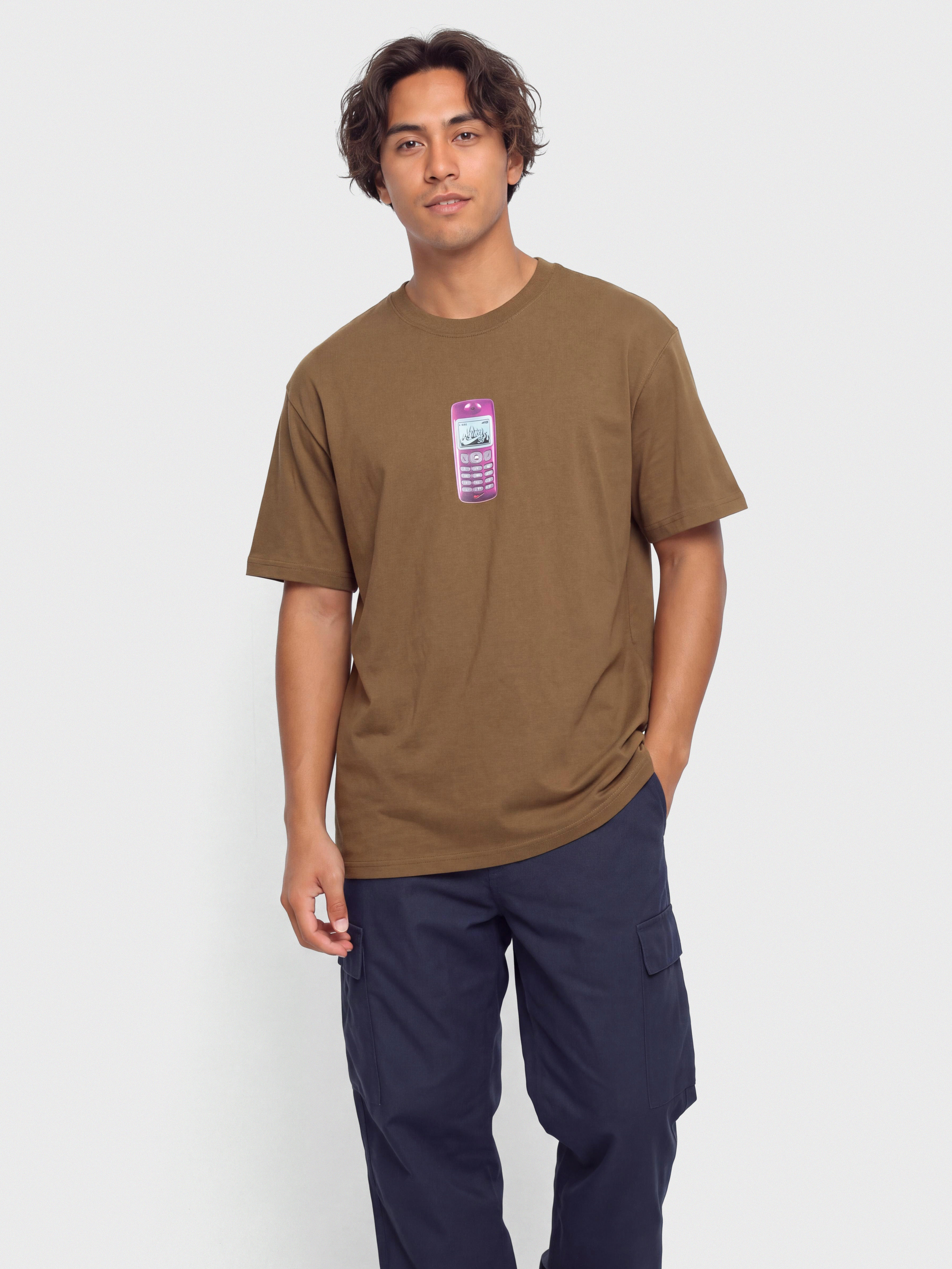 Tricou Nike SB Phone (mosswood brown)