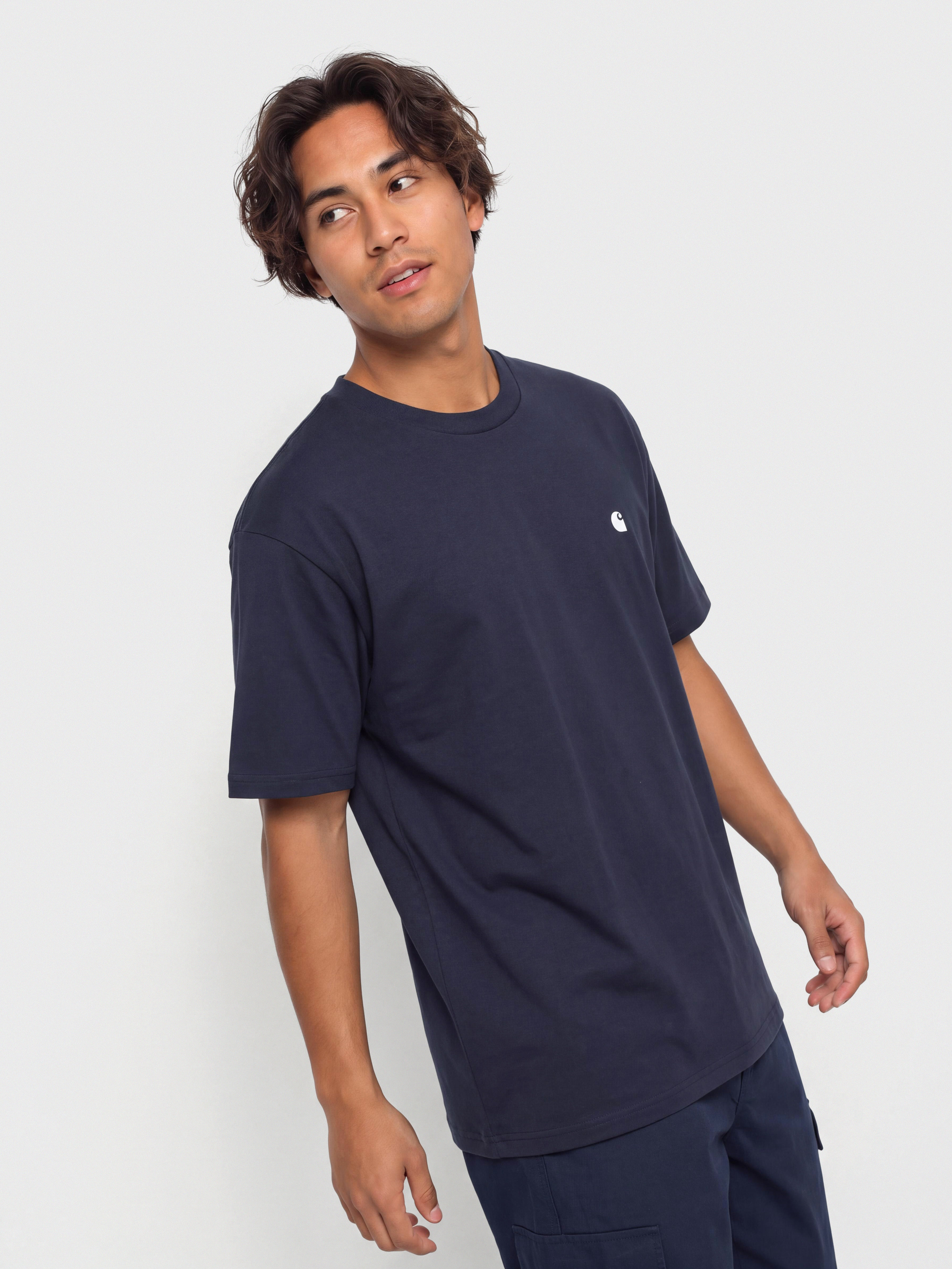 Tricou Carhartt WIP Madison (dark navy/white)
