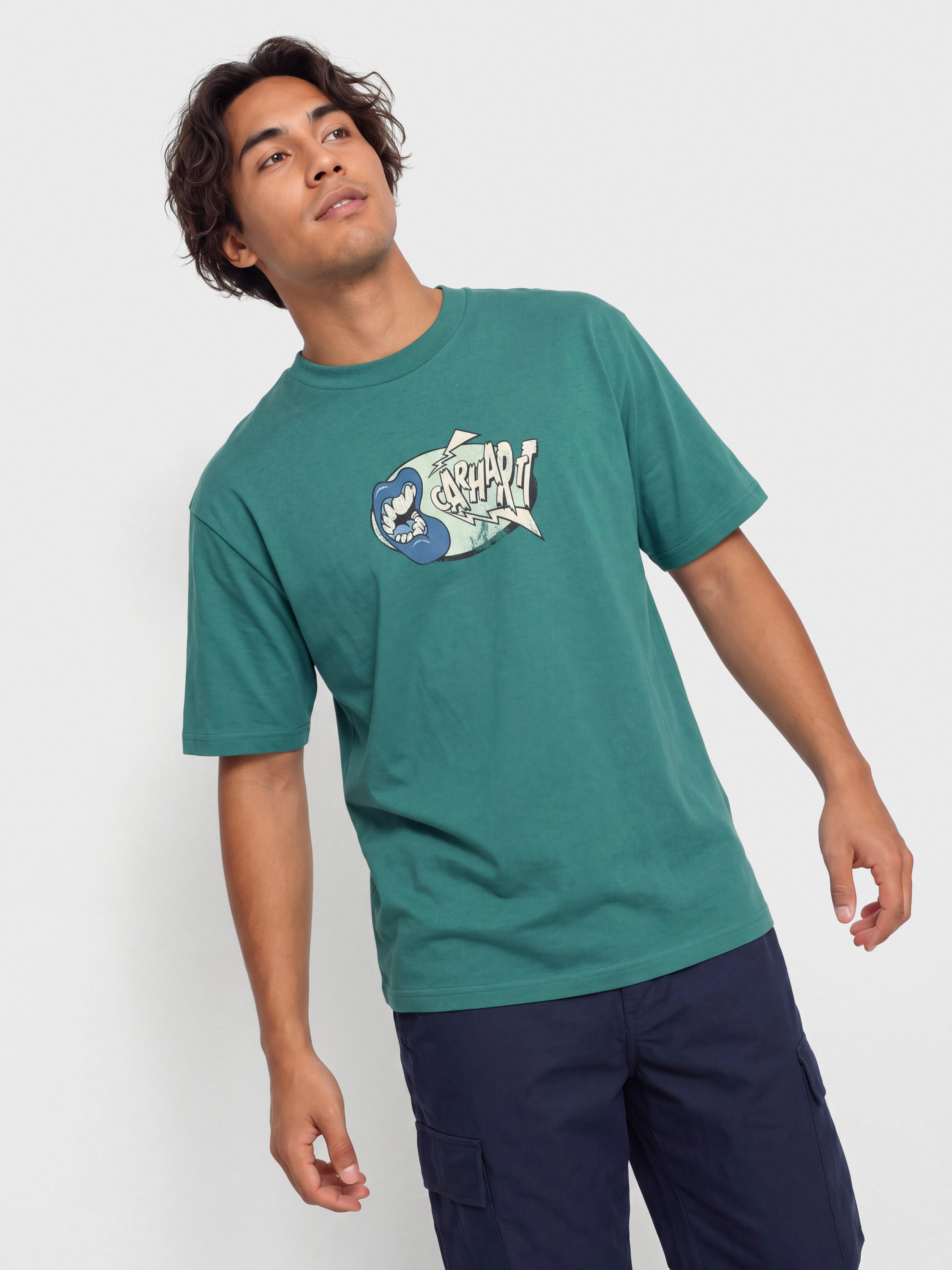 Tricou Carhartt WIP Louder (saguaro/heavy enzyme wash)
