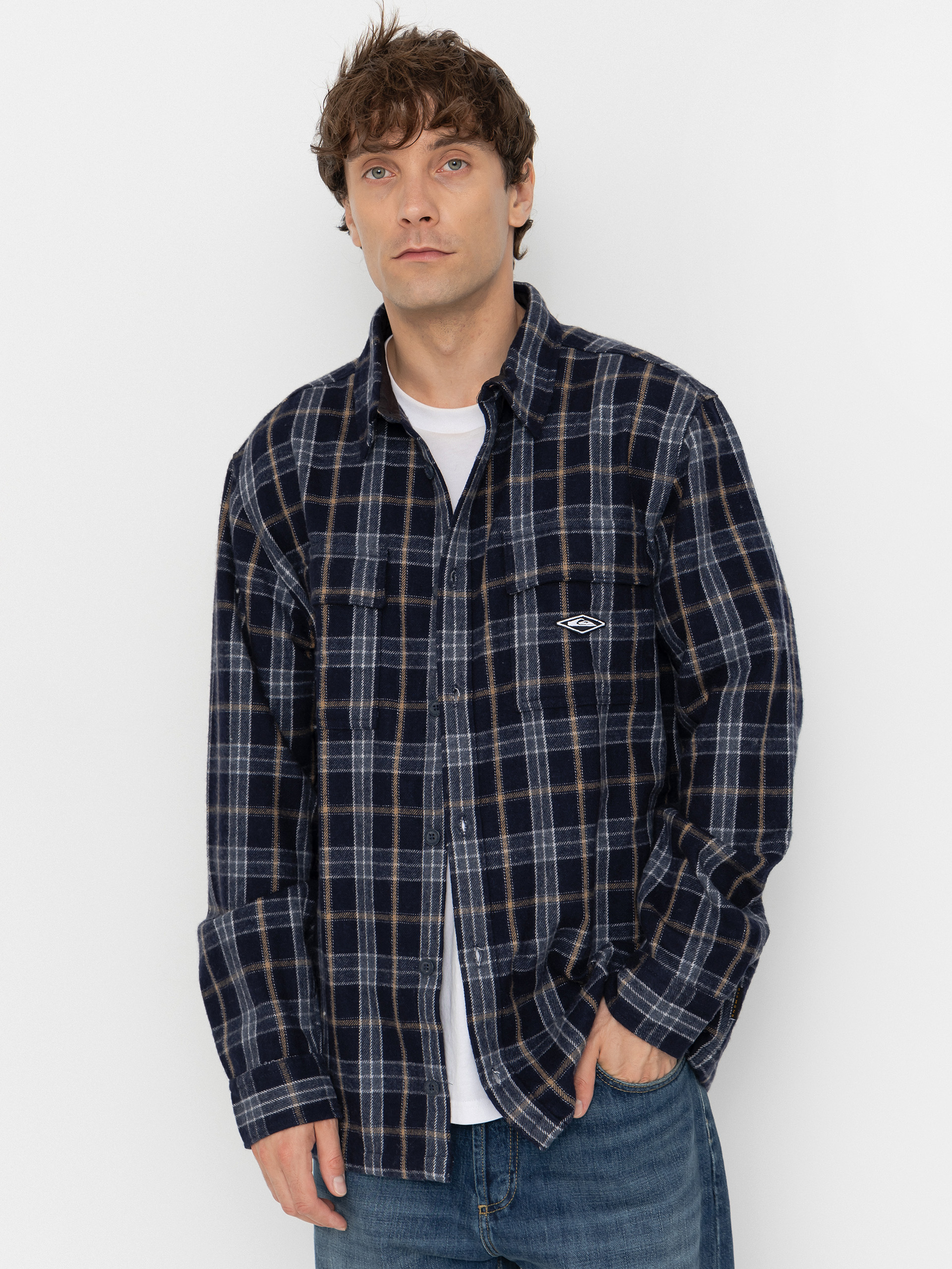 Cămașă Quiksilver Diamond Wool (dark navy diamond check)