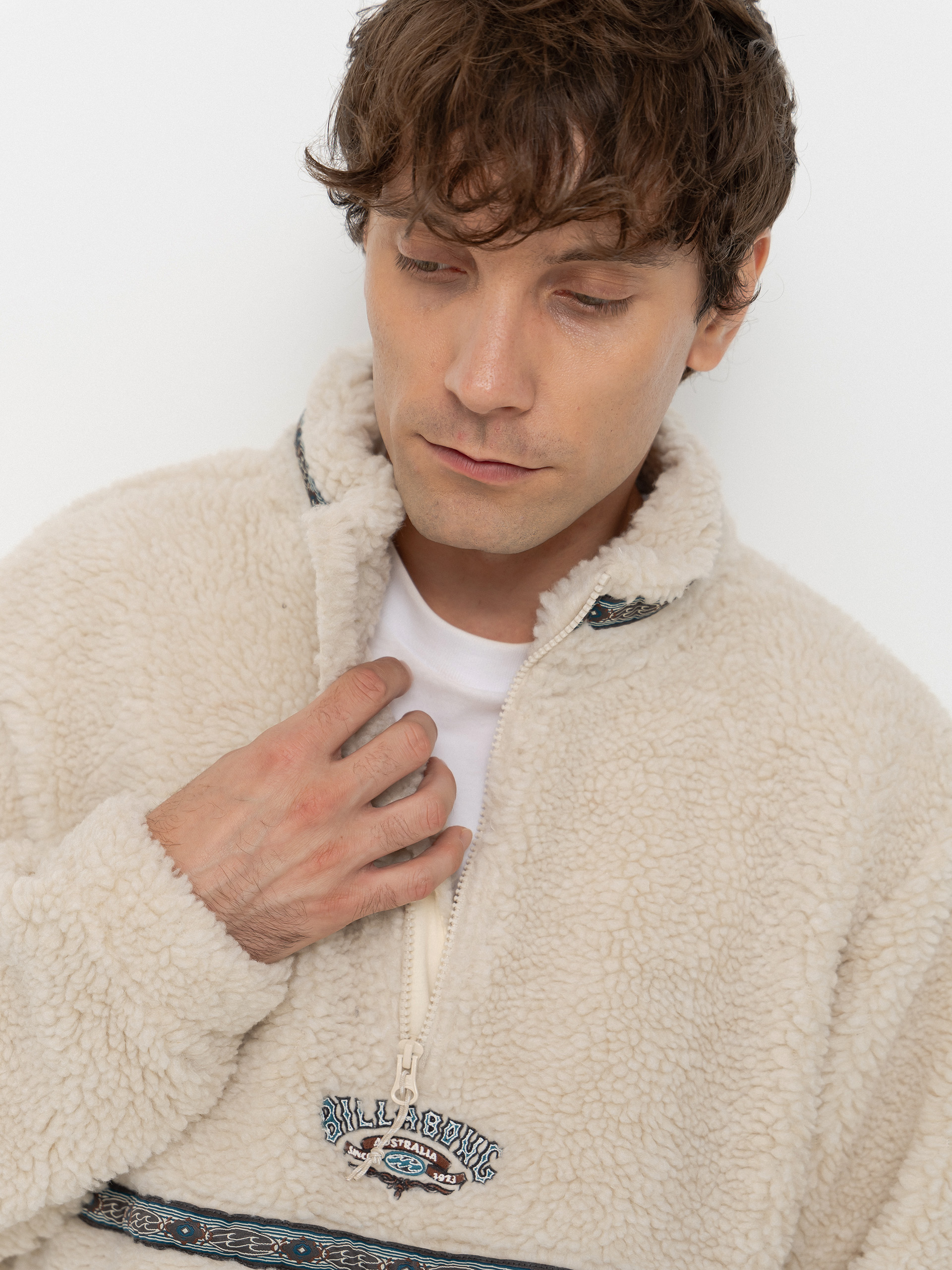 Pentru bărbați Hanorac din fleece Billabong Tombstone Half Zip (oatmeal)