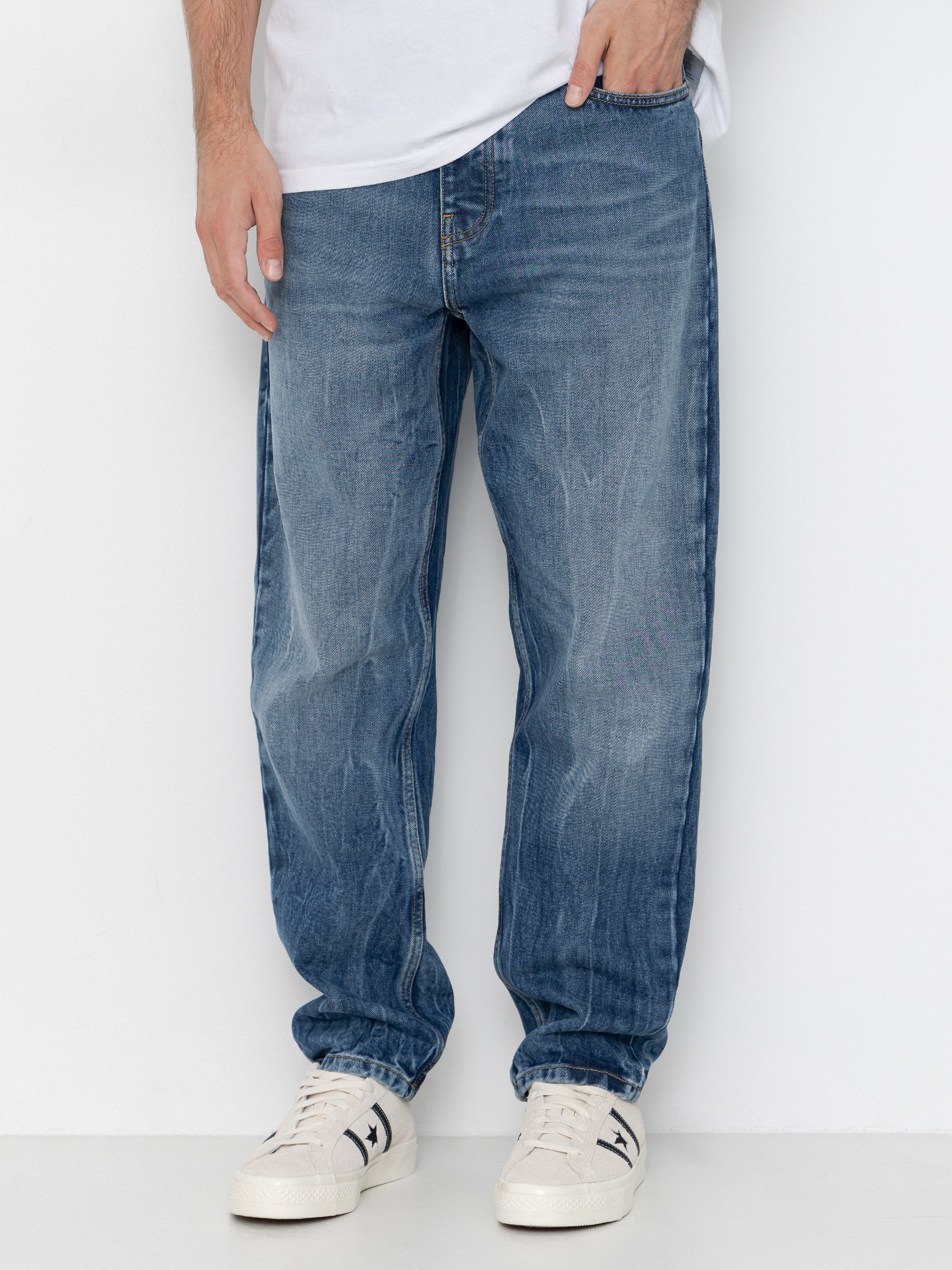 Pantaloni Carhartt WIP Newel (blue/marble used wash)
