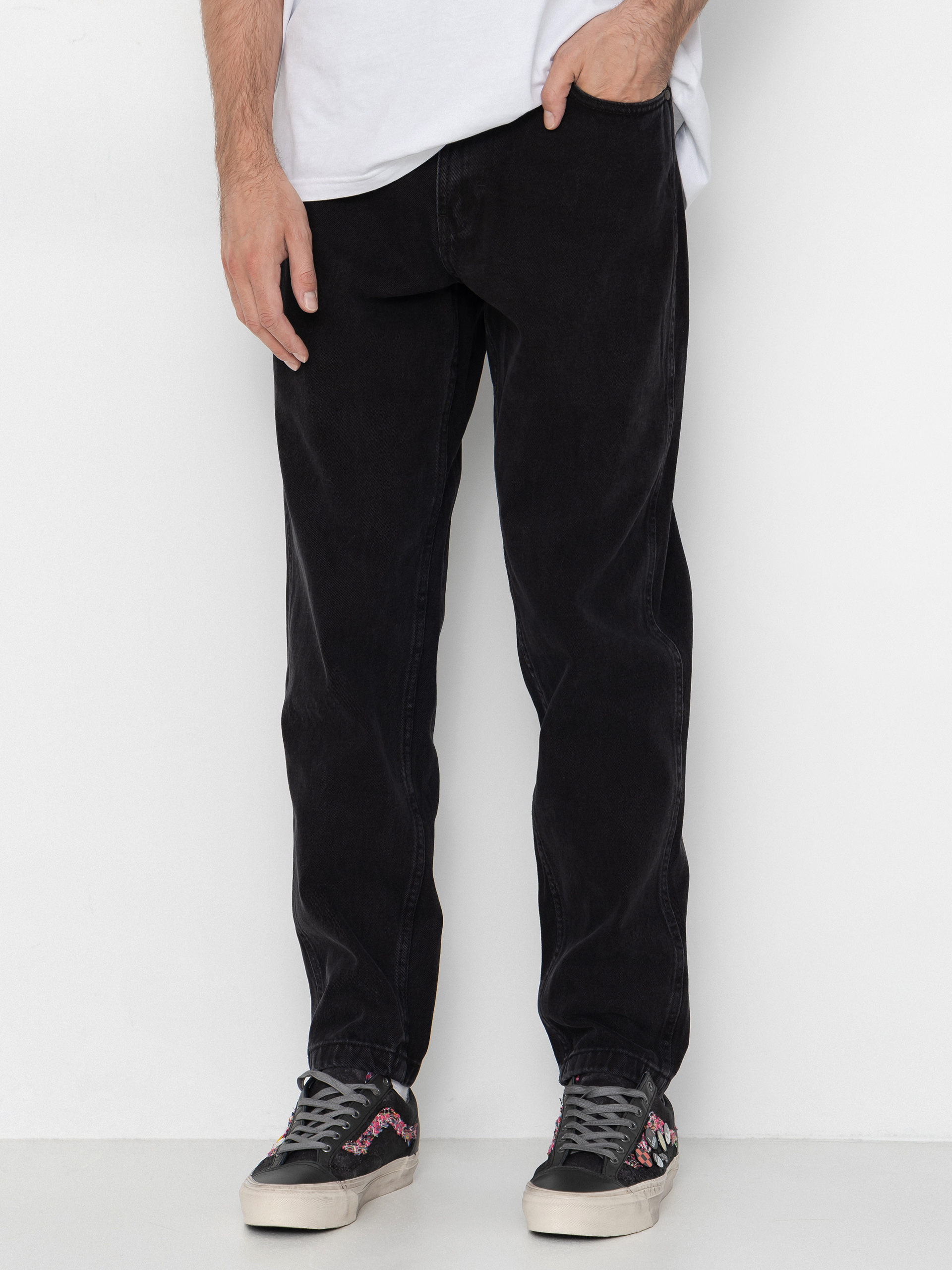 Pantaloni Karl Kani Small Signature Tapered Five Pocket Denim (black)