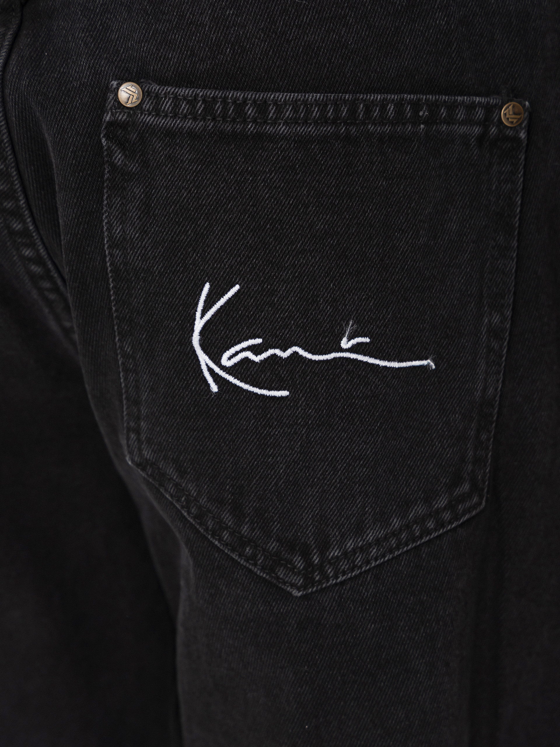 Pantaloni Karl Kani Small Signature Tapered Five Pocket Denim (black)
