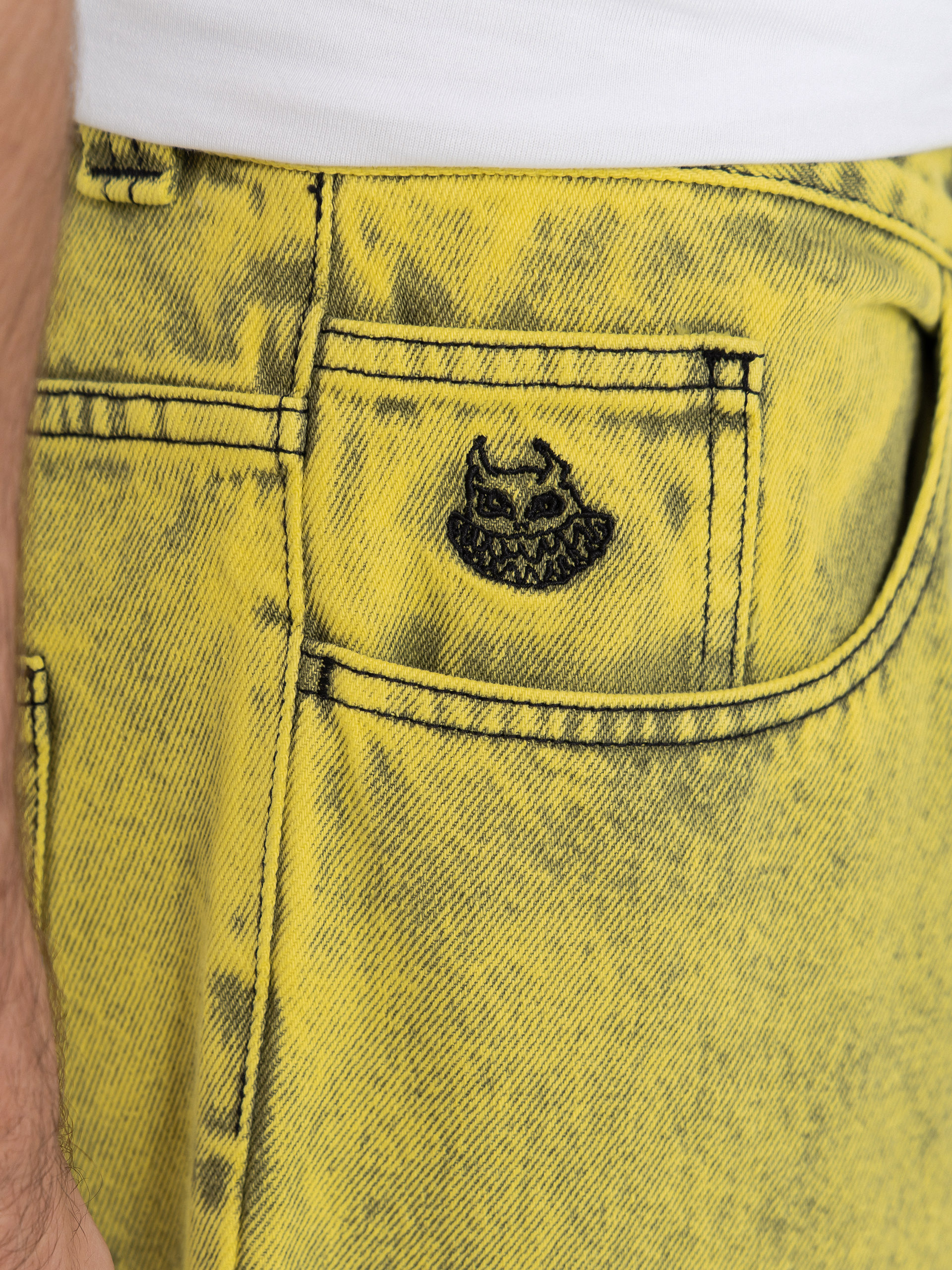 Pantaloni Polar Skate Big Boy Demon Child (lemon black)
