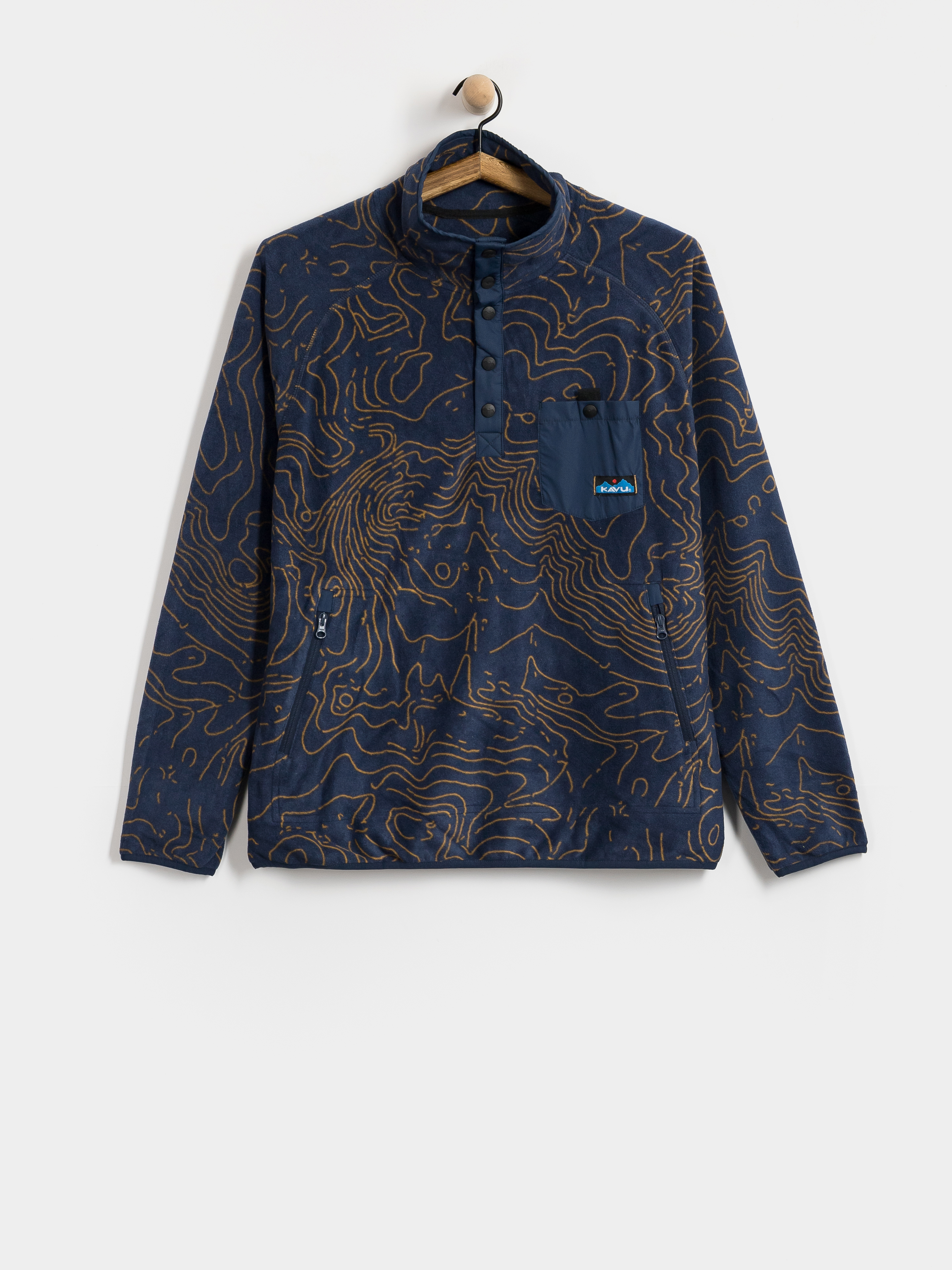Hanorac din fleece Kavu Teannaway (blue water topo)