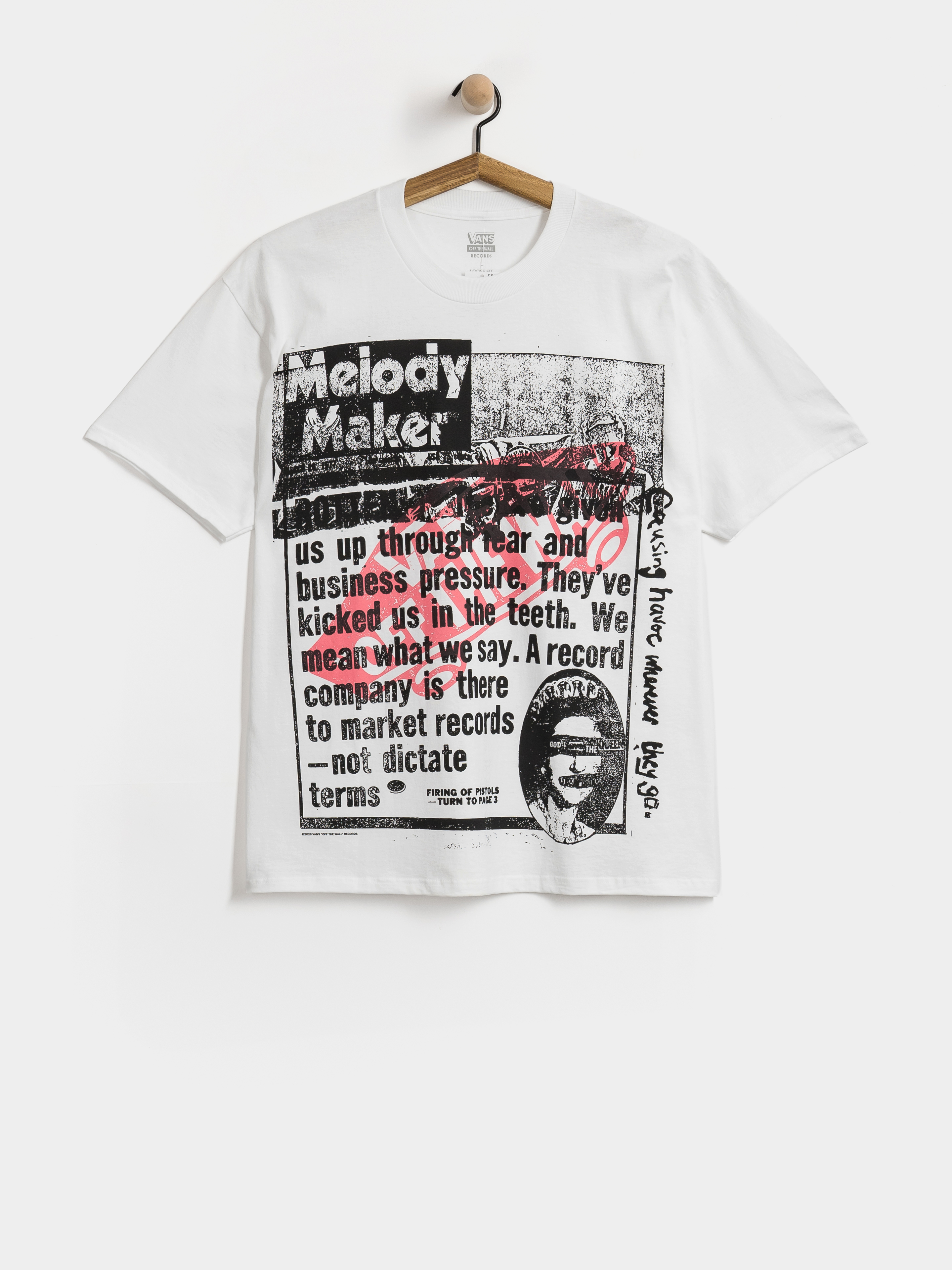 Tricou Vans Sex Pistols Read All About It (white)