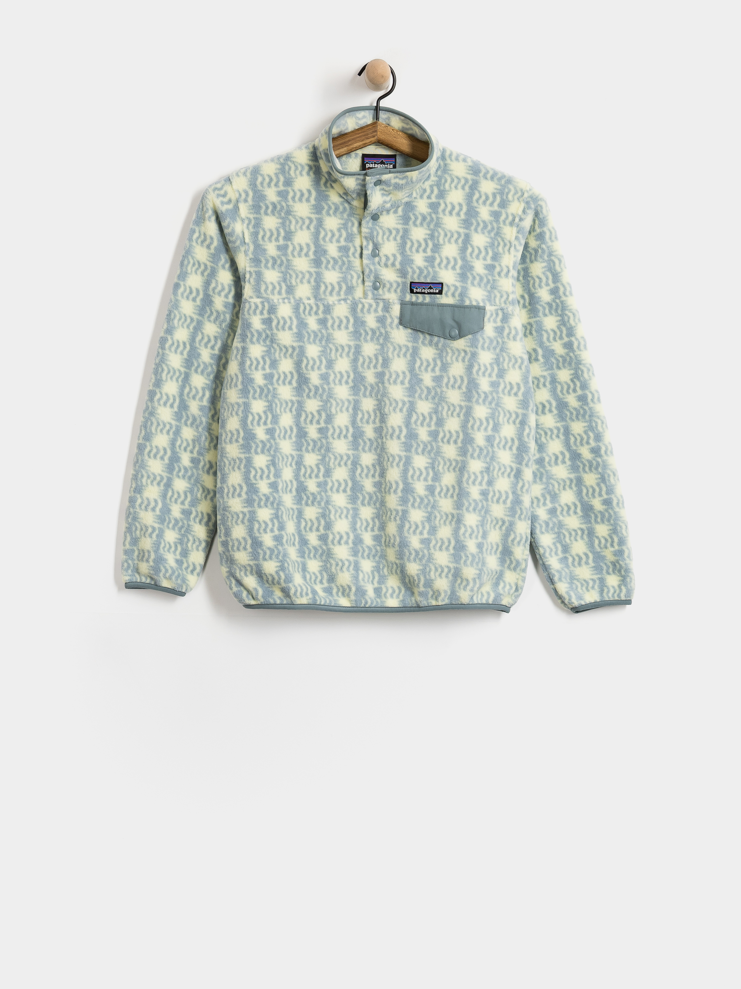 Hanorac din fleece Patagonia Lightweight Synch Snap T Wmn (sun quilt blue sage)