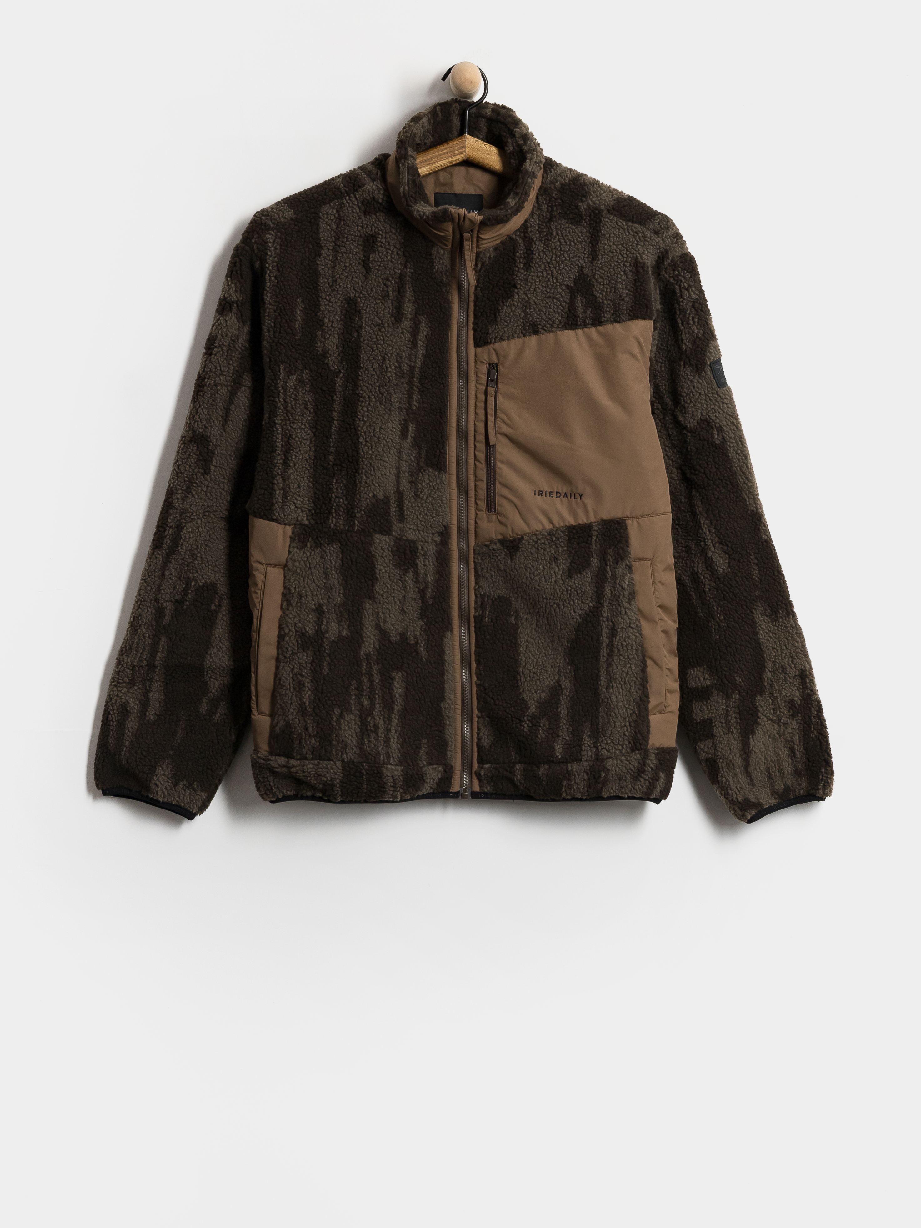 Hanorac din fleece Iriedaily Flawless (dark coffee)