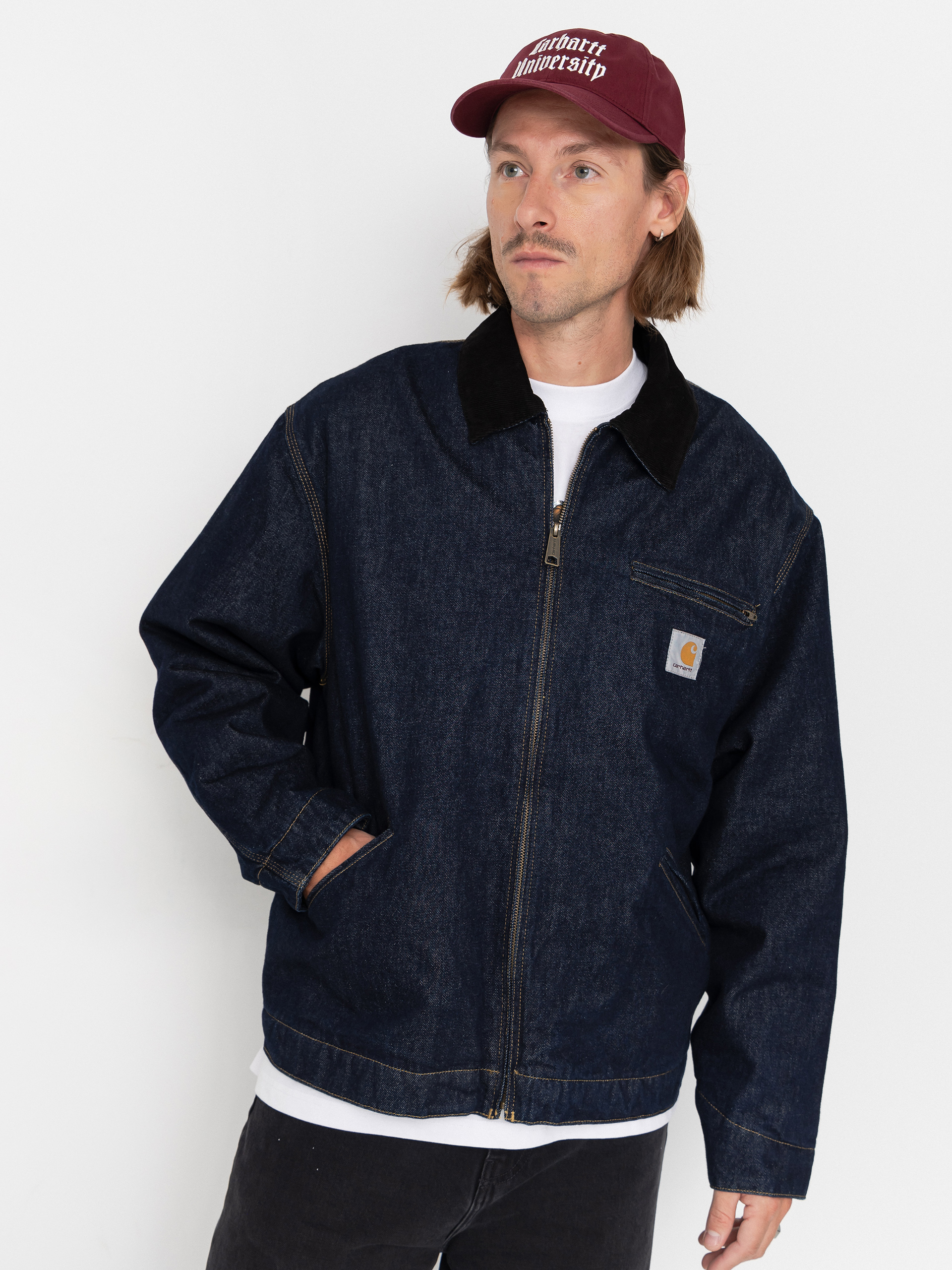 Geacă Carhartt WIP OG Detroit (blue/black/rinsed)
