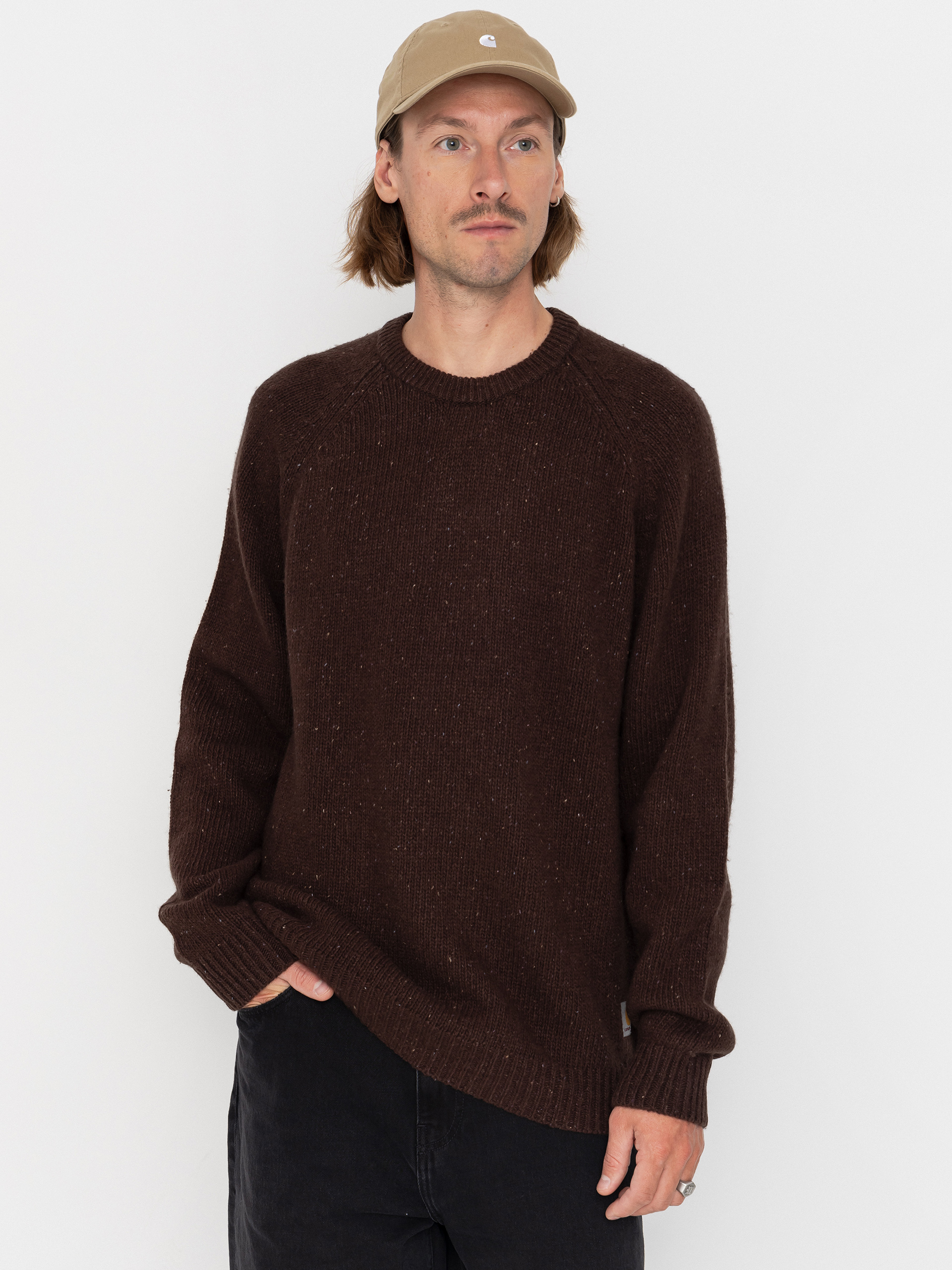 Pulover Carhartt WIP Anglistic (speckled tobacco)